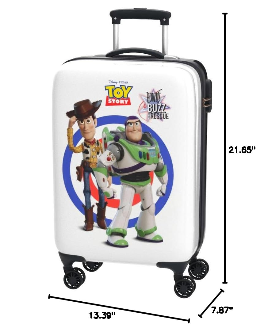 Disney Kids Cabin Trolley Suitcase - 55cm Lightweight Travel Luggage for Children | Perfect for Airplane Trips, Road Travel & Sleepover Adventures