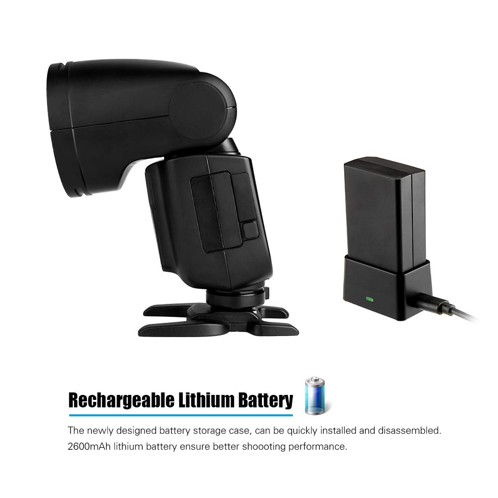 Godox V1O Professional Round Head Camera Flash Speedlite - Wireless 2.4G TTL Flash for Olympus Cameras - Perfect for Wedding, Portrait & Studio Photography - Ideal for Low Light Events & Professional Photo Shoots