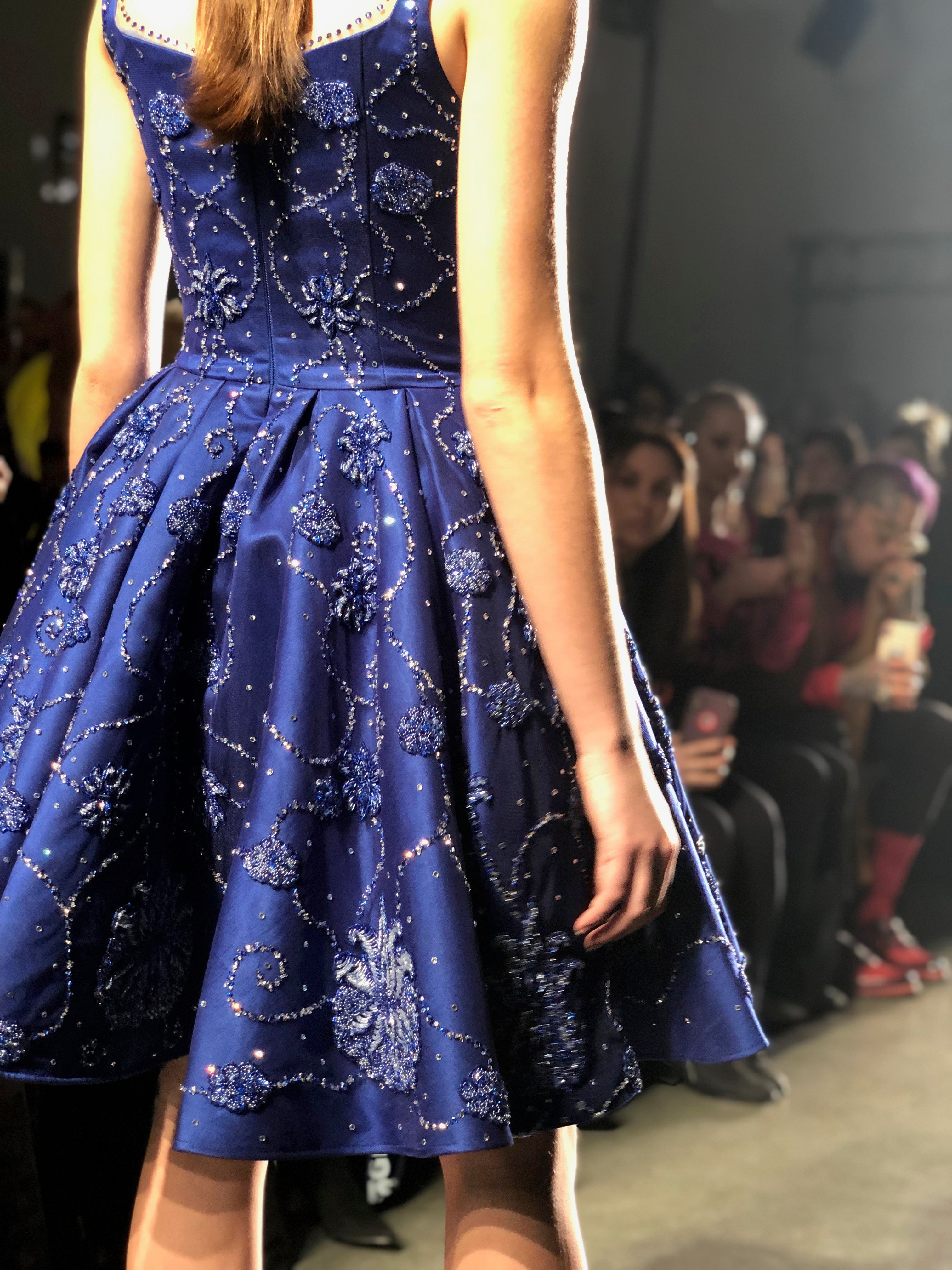 Handmade Sapphire Blue Beaded Maxi Dress for Women - Boho Chic Beach Wedding Party Formal Evening Gown - Perfect for Summer Vacations, Date Nights & Special Occasions