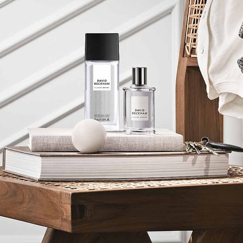 David Beckham Classic Homme Body Spray Deodorant for Men - Long Lasting Fragrance & Fresh Scent - Perfect for Gym, Work & Everyday Use