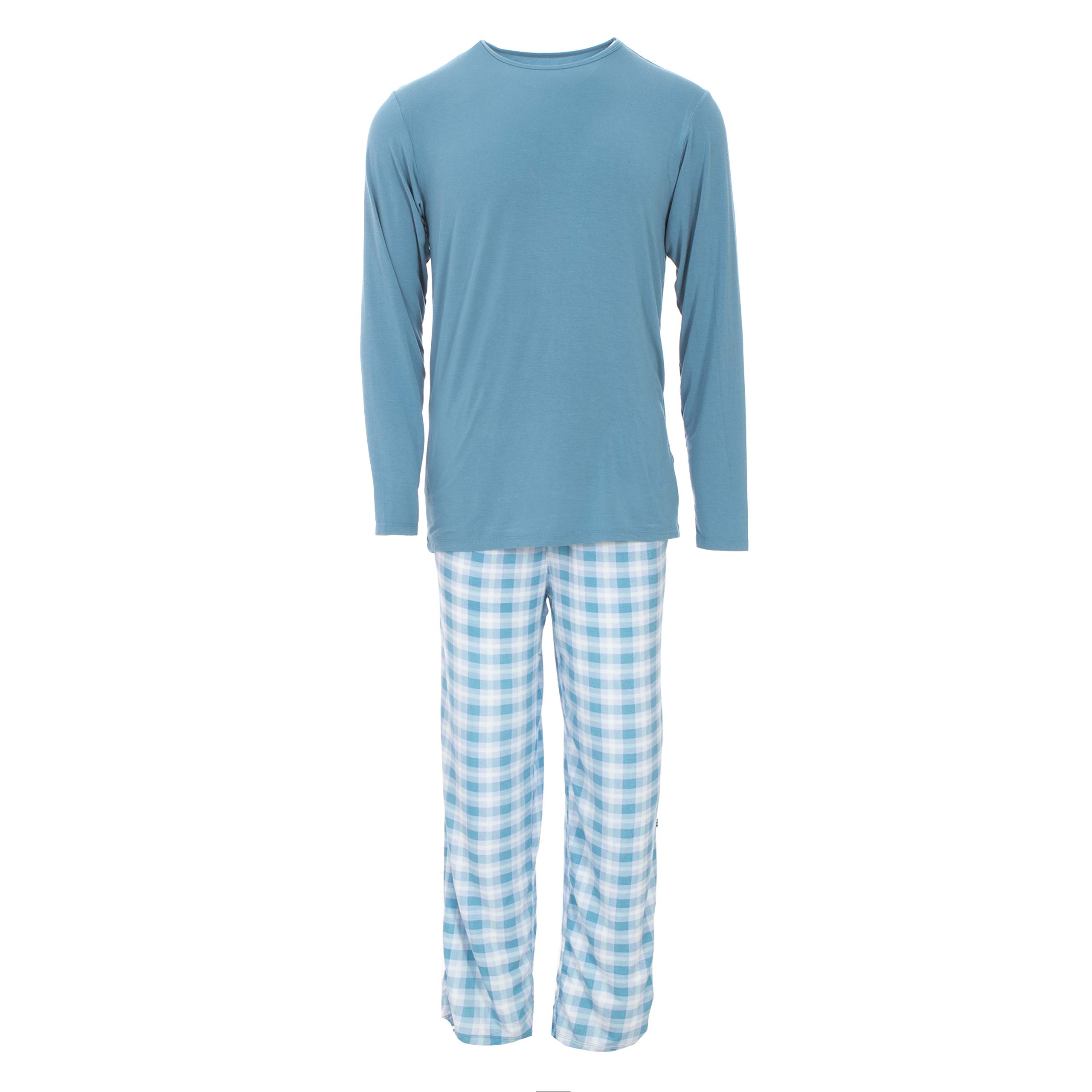 KICKEE Men's Print Pajama Set - Ultra Soft Long Sleeve Sleepwear & Loungewear - Family Matching Pajamas for Christmas, Holidays & Cozy Nights at Home
