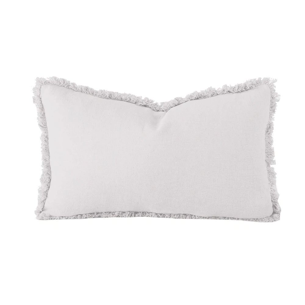 Bambury Silver Linen Cushion Cover - Long Rectangle Pillow Case for Sofa, Bed, or Outdoor Furniture - Home Decor Essentials