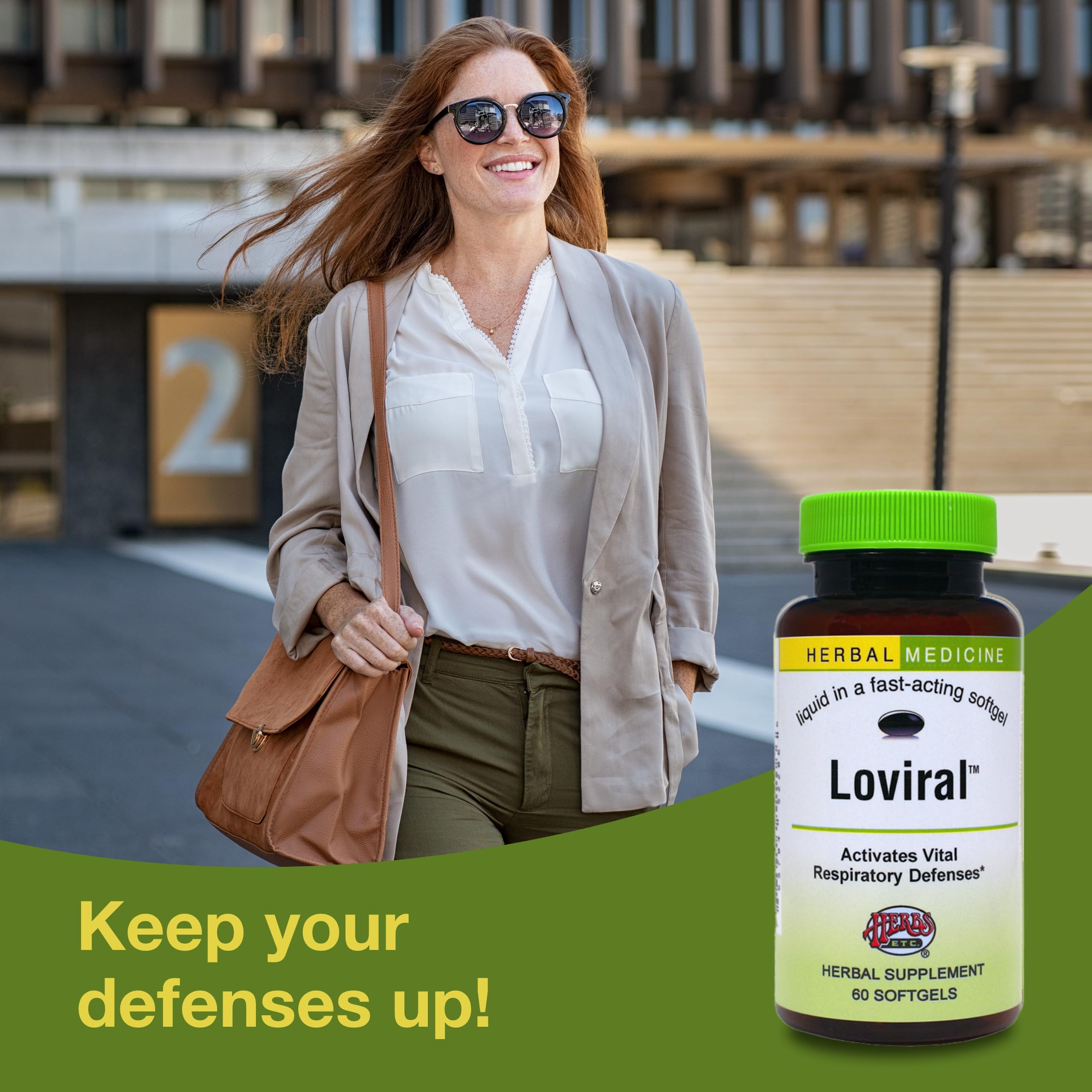 Herbs Etc. Loviral - Lung Health Supplement for Respiratory Support & Immune Defense - Natural Herbal Formula with Lomatium, Pelargonium & OSHA - Gluten-Free, Non-GMO - 60 Softgels (60 Servings) - Ideal for Cold Season, Allergy Relief & Daily Respiratory Wellness