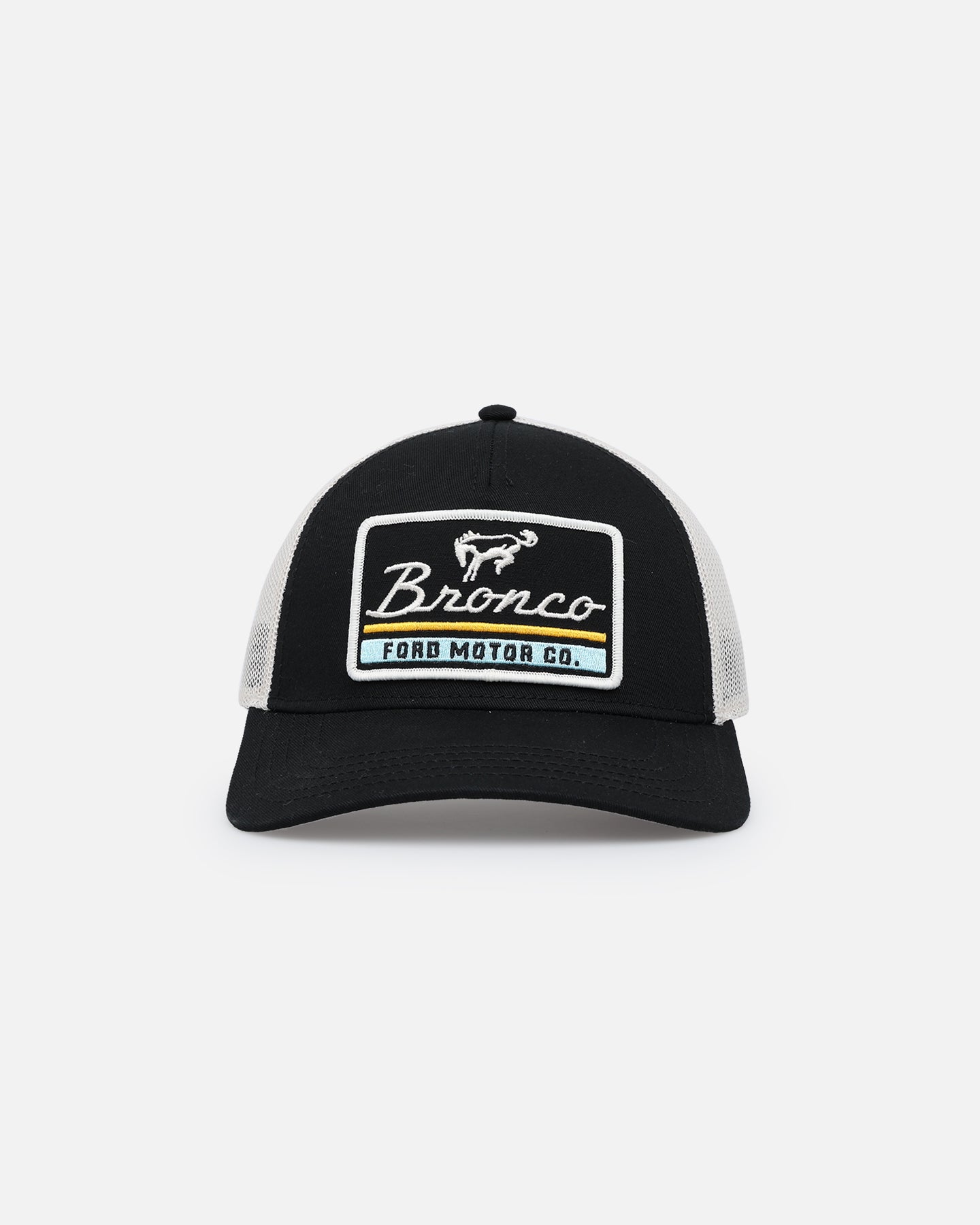 American Needle Twill Valin Patch Trucker Snapback Hat - Ivory/Black - Vintage Baseball Cap for Men & Women - Perfect for Casual Wear, Sports, and Street Fashion