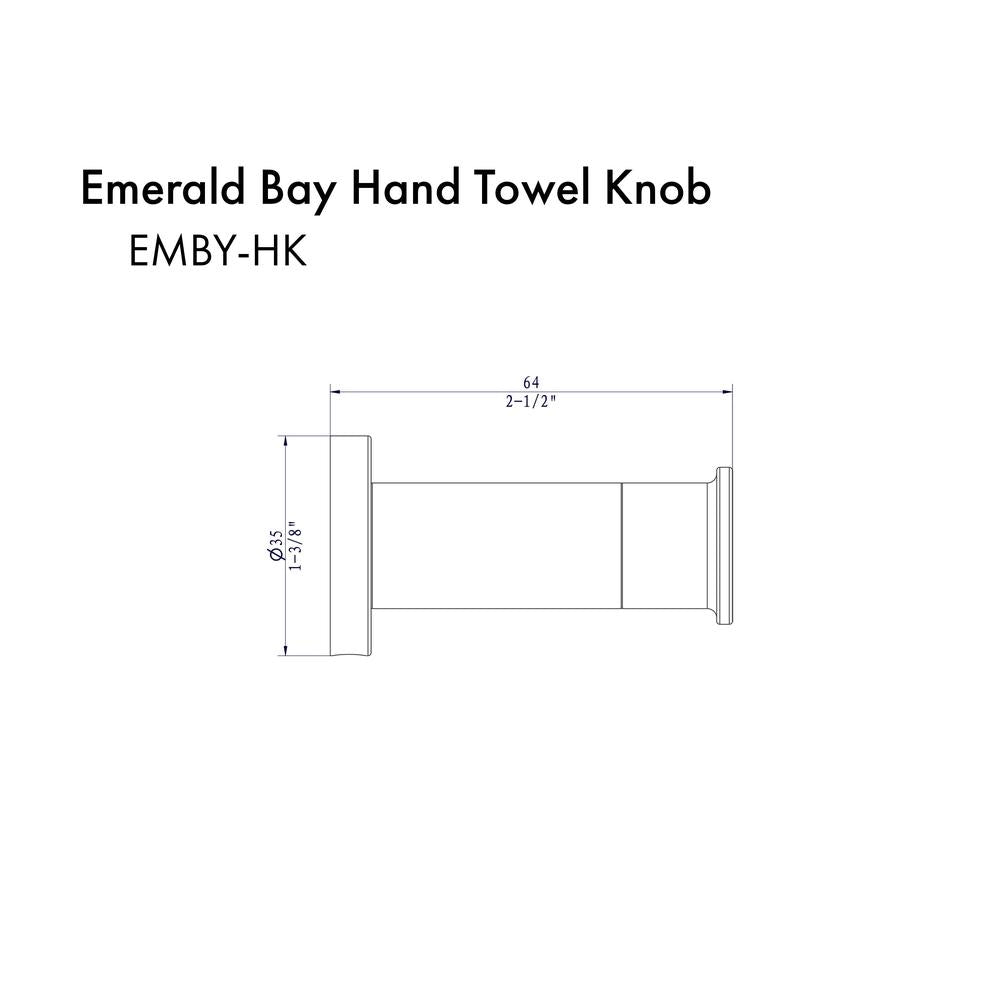 ZLINE Emerald Bay Brushed Nickel Towel Hook - Premium Bathroom & Kitchen Hardware for Hanging Towels, Robes & More (EMBY HK BN)