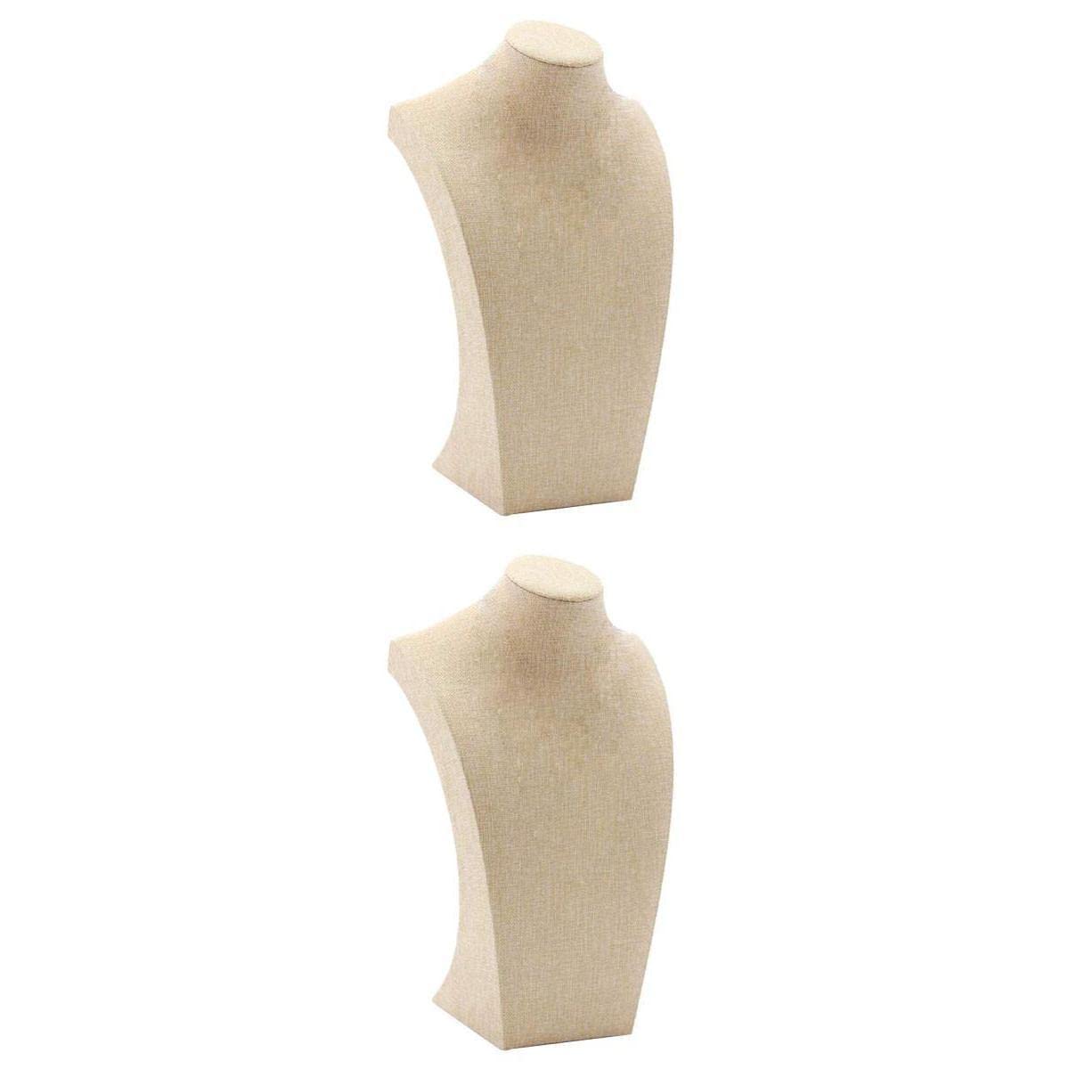 TOOYFUL 2-Pack Jewelry Necklace Display Stand - Countertop Holder for Retail Store, Boutique & Home Organization - Perfect for Necklace Storage & Showcase