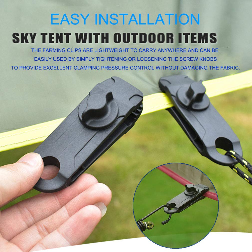 Heavy Duty Tarp Clips for Camping, Canopy & Car Covers - Outdoor Fasteners