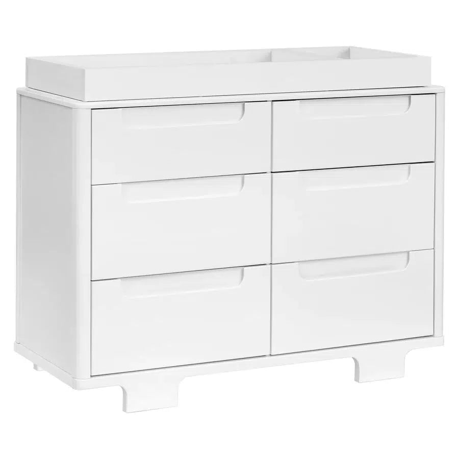 Babyletto Yuzu 6-Drawer Changing Table Dresser in White - Perfect Nursery Storage for Diapers & Baby Clothes