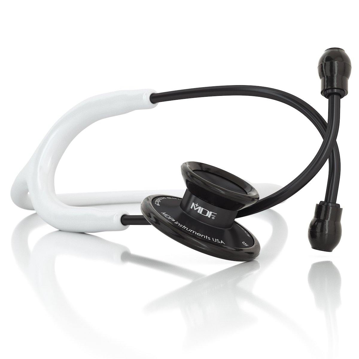 Acoustica® Professional Stethoscope - White & Black for Doctors, Nurses & Medical Students | Ideal for Clinical Use, Patient Exams & Healthcare Training
