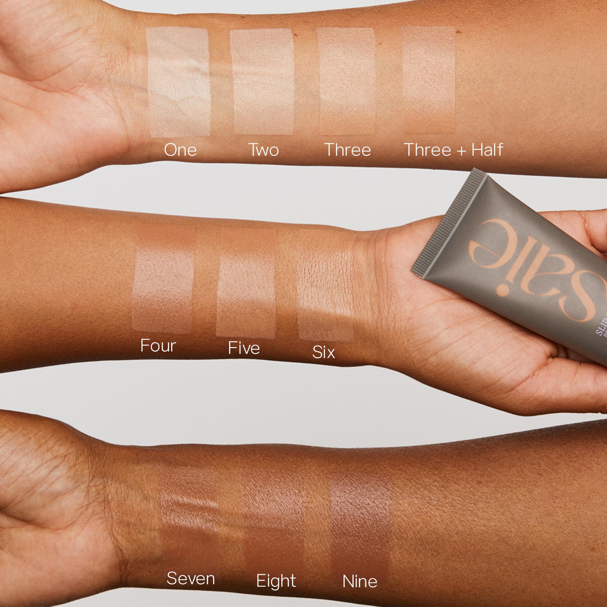 Saie Slip Tint SPF 35 Tinted Moisturizer - Lightweight Hydrating Face Moisturizer with Hyaluronic Acid & Zinc Oxide Sunscreen - Shade Five (1.35 oz) | Perfect for Daily Wear, Sun Protection & Natural Makeup Look