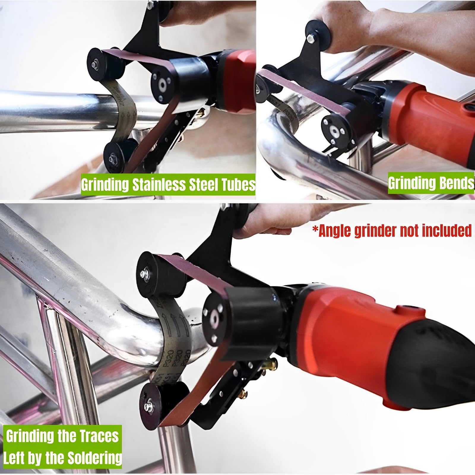 DIY Mini Belt Sander - Portable Sanding, Polishing & Grinding Machine for Stainless Steel, Plastic, Aluminum, Iron & Metal | Tube Belt Sander with M-10/M-14 Belts | Perfect for Home Workshops, Jewelry Making & Metal Fabrication