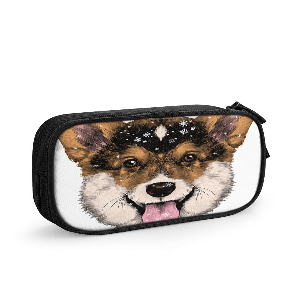 Cute Corgi Pencil Case - Welsh Corgi Dog Breed Zippered Stationery Pouch for School, Office & Art Supplies | Perfect for Students, Artists & Work Organization