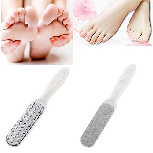 Sanitizable Metal Foot File & Callus Remover - Anti-Bacterial Pedicure Tool for Smooth Feet | Perfect for Home Spa, Travel & Professional Nail Care