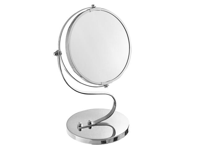 IH CASADECOR Chrome Plated Mirror with 360° Rotating Base - Elegant Vanity Mirror for Makeup, Dressing Room & Home Decor (Model: NOV M2509)