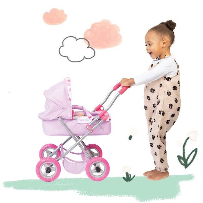 Manhattan Toy Stella Collection Buggy - Adorable Plush Stroller for Baby Dolls | Perfect for Imaginative Play, Gift for Toddlers & Kids | Great for Indoor & Outdoor Pretend Play