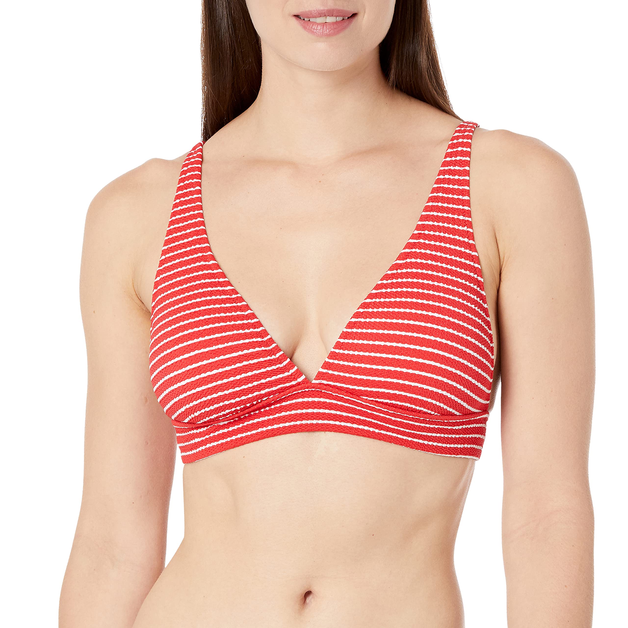 Seafolly Women's Longline Triangle Bikini Top Swimsuit - Adjustable Straps & Comfortable Fit for Beach, Pool & Summer Vacations
