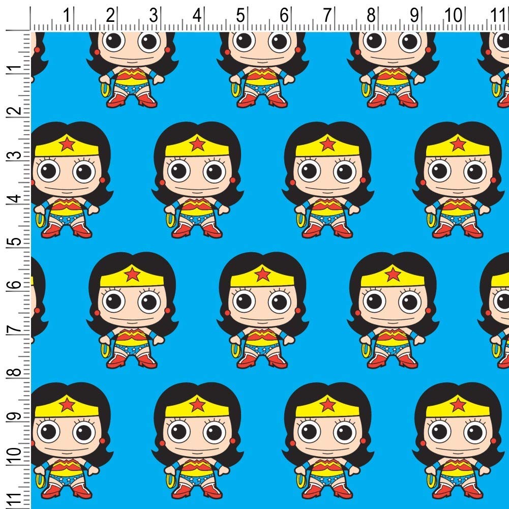 Wonder Woman Chibi Gift Wrap Paper Roll - Cute Superhero Wrapping Paper for Birthday, Christmas, Party Gifts - Perfect for Comic Fans & DC Collectors