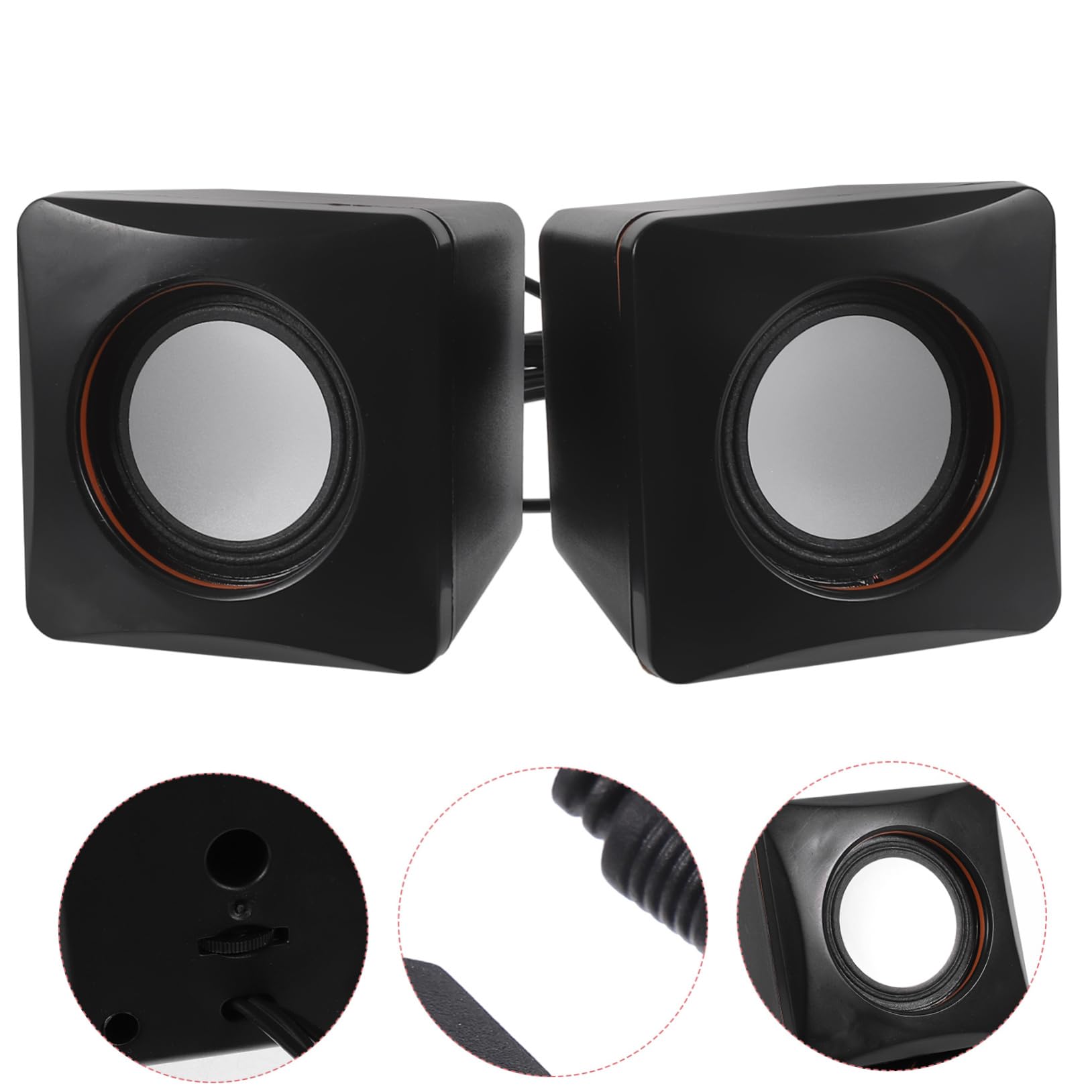 Veemoon Mini PC Speakers - Compact Desk Speakers for PC, Laptop, Desktop - Perfect for Home Office, Gaming, and Multimedia Use
