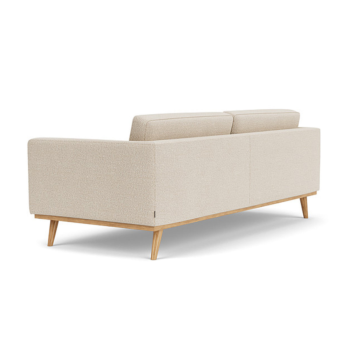 Johan Boucle 3 Seater Sofa - Modern Upholstered Fabric Couch for Living Room, Lounge & Apartment - Comfortable Mid-Century Style Sectional Sofa with Soft Boucle Fabric