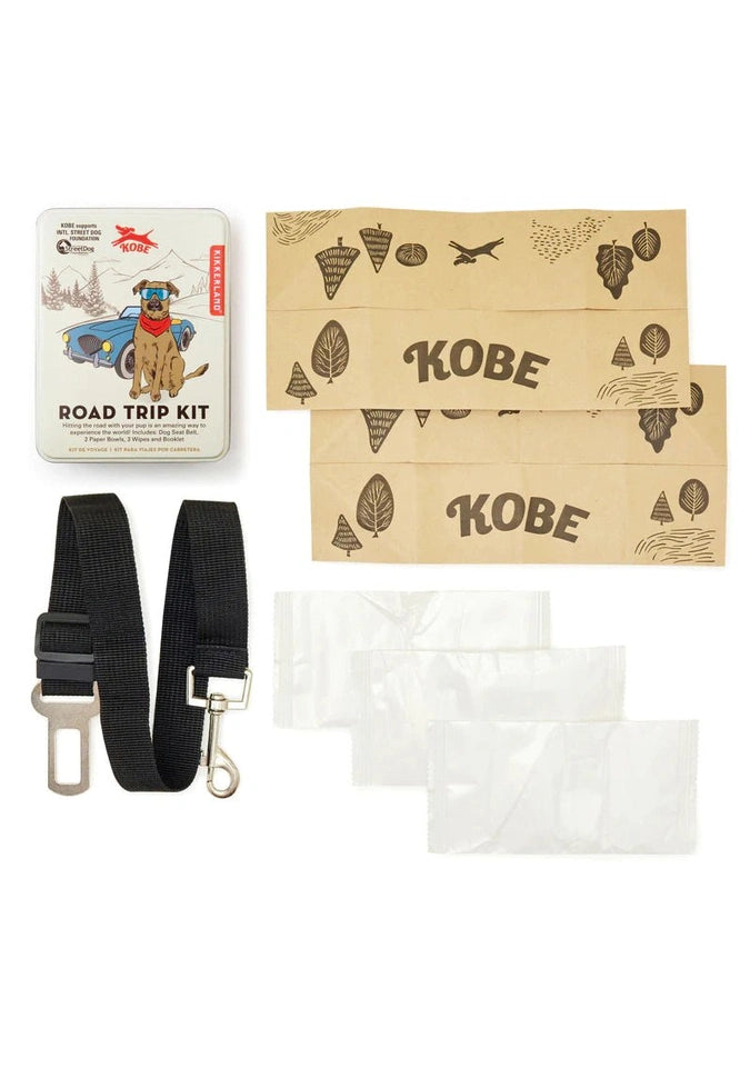 Kikkerland Kobe Road Trip Kit - Compact Travel Essentials for Car, Camping & Adventure | Perfect Gift for Travelers