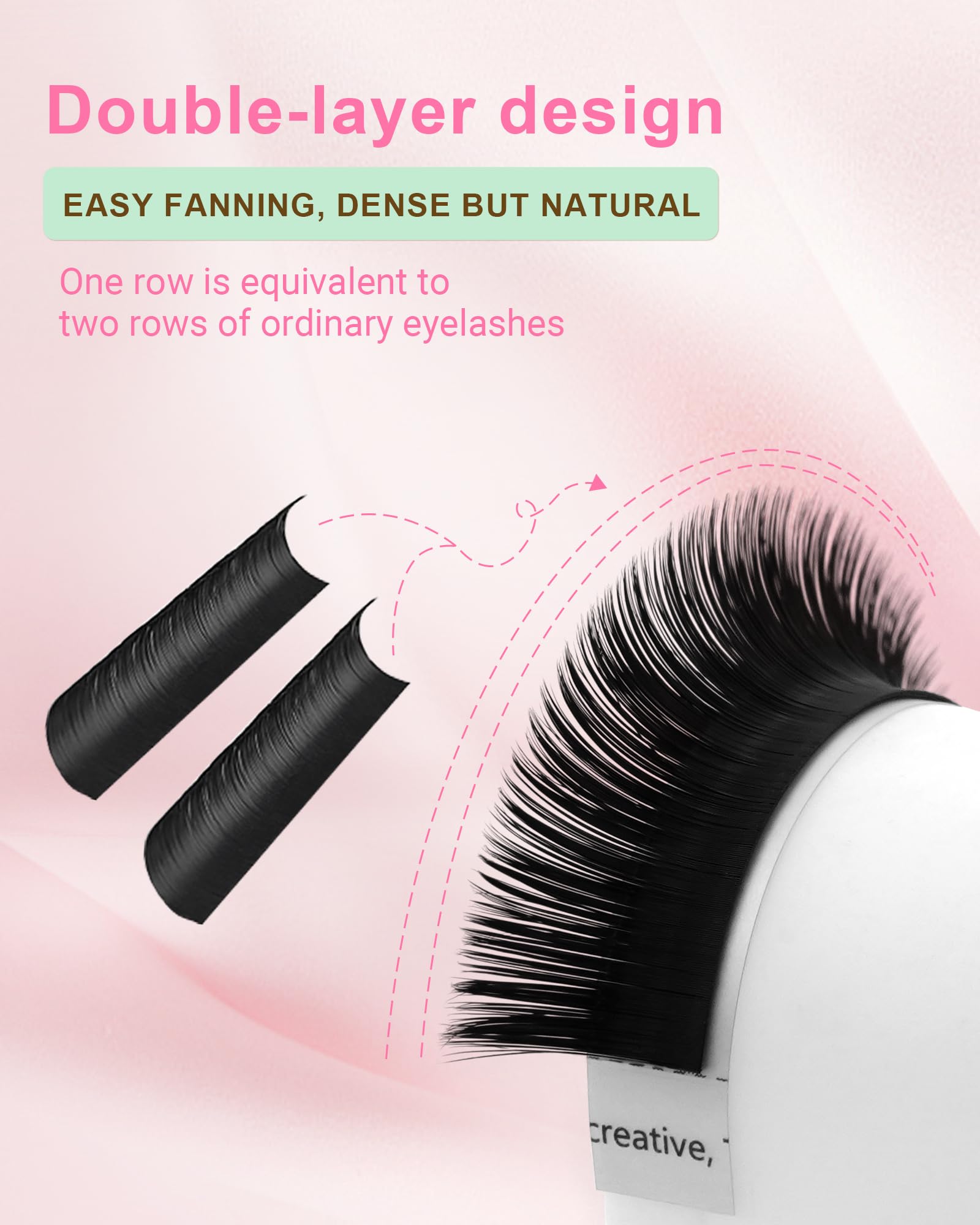 NAGARAKU Easy Fan Eyelash Extensions - 0.07 C Curl Volume Lashes 8-15mm, Rapid Blooming Faux Mink Cluster Lashes for Beginners - Soft Professional Lash Supplies for Salon, Bridal & Party Makeup