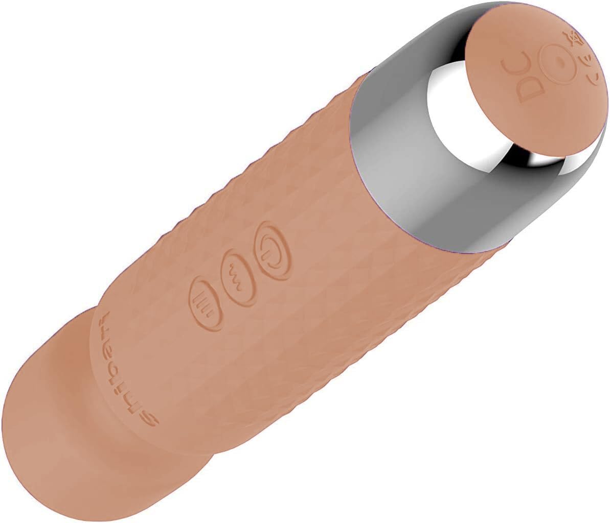 Shibari Mini Halo Vibrator - Powerful Cordless & Waterproof Wand Massager for Women, Quiet Clitoral Stimulator with High-Intensity Vibrations - Adult Sex Toy for Solo Play, Couples Intimacy & Sensual Massage (Peach)