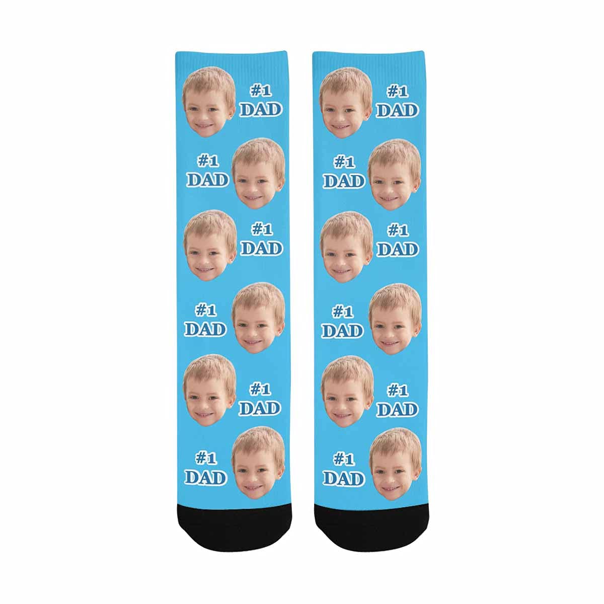 Custom Funny Face Socks for Dad - Personalized Father's Day Gift - Great for Gifts, Parties & Everyday Wear