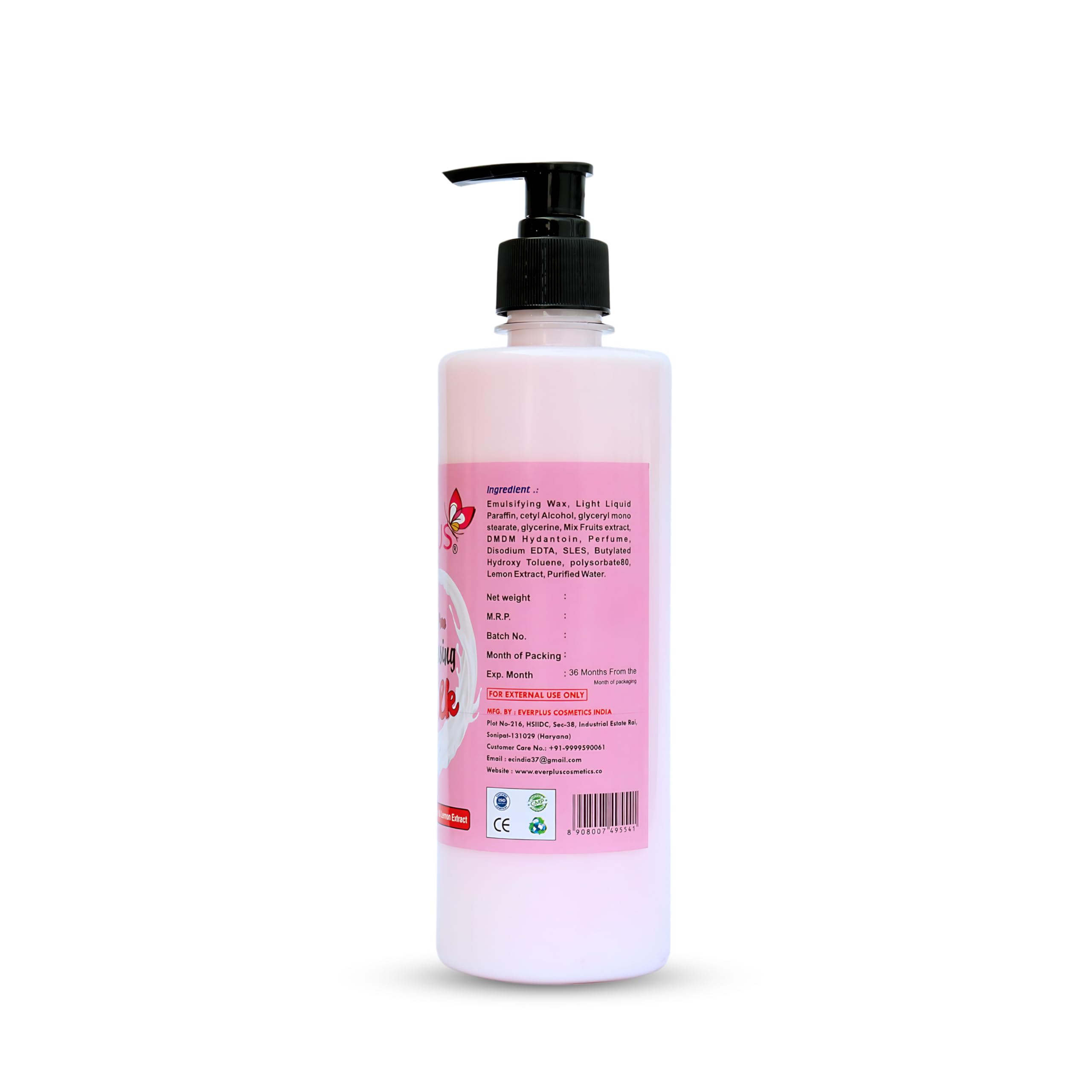 Primus Mix Fruit Cleansing Milk with Vitamin C & Lemon Extracts - Ultra Clean & Refreshing Facial Cleanser | 500ml Makeup Remover for All Skin Types | Perfect for Daily Skincare & Post-Makeup Cleansing Routine