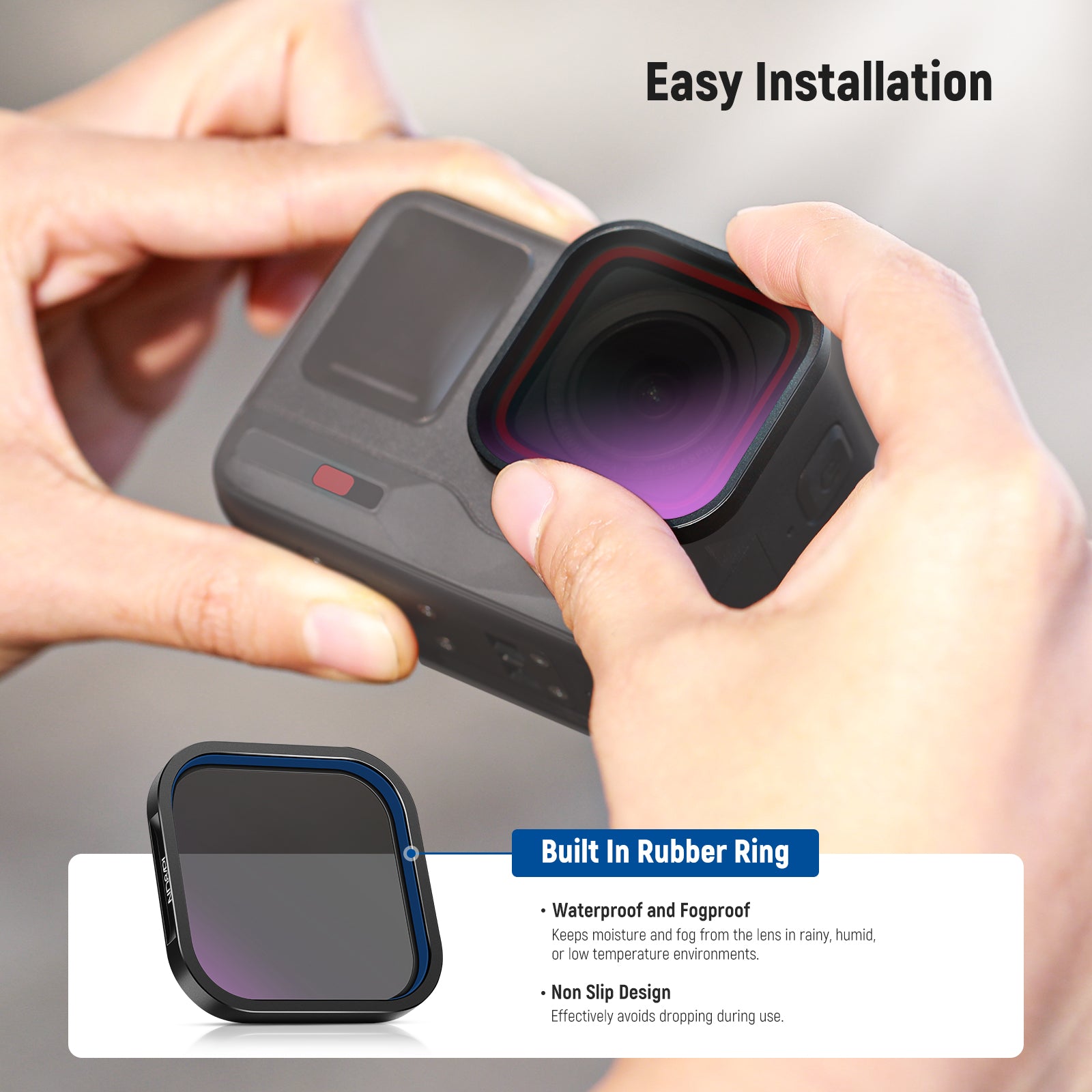 NEEWER FL 85 4-Pack ND/PL Filter Kit for Insta360 ACE Pro Camera - Perfect for Vlogging, Travel & Action Photography