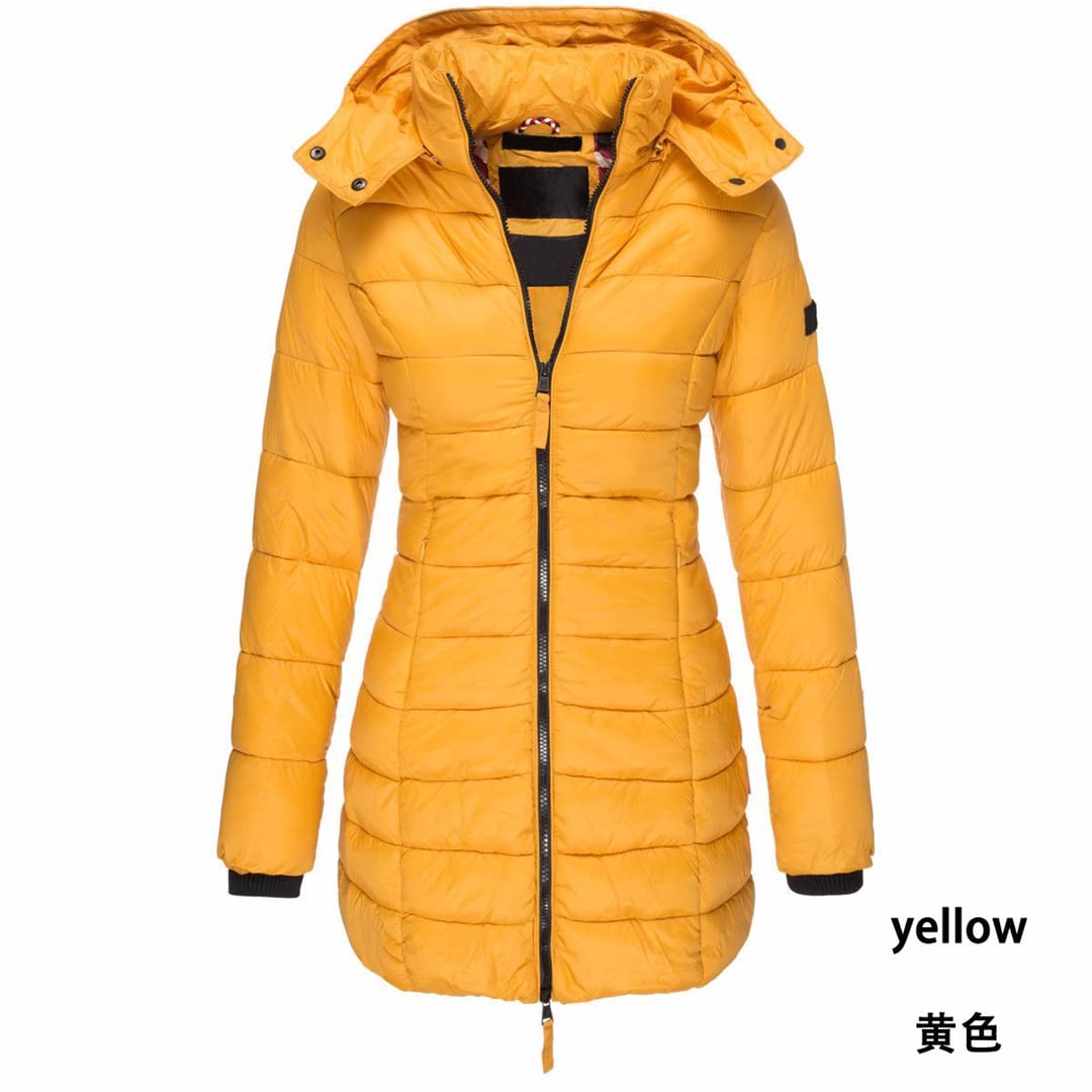 Women's Winter Hooded Down Cotton Coat - Warm Plus Size Parka Jacket for Cold Weather | Korean Fashion Slim Fit Outerwear for Everyday Wear & Outdoor Activities