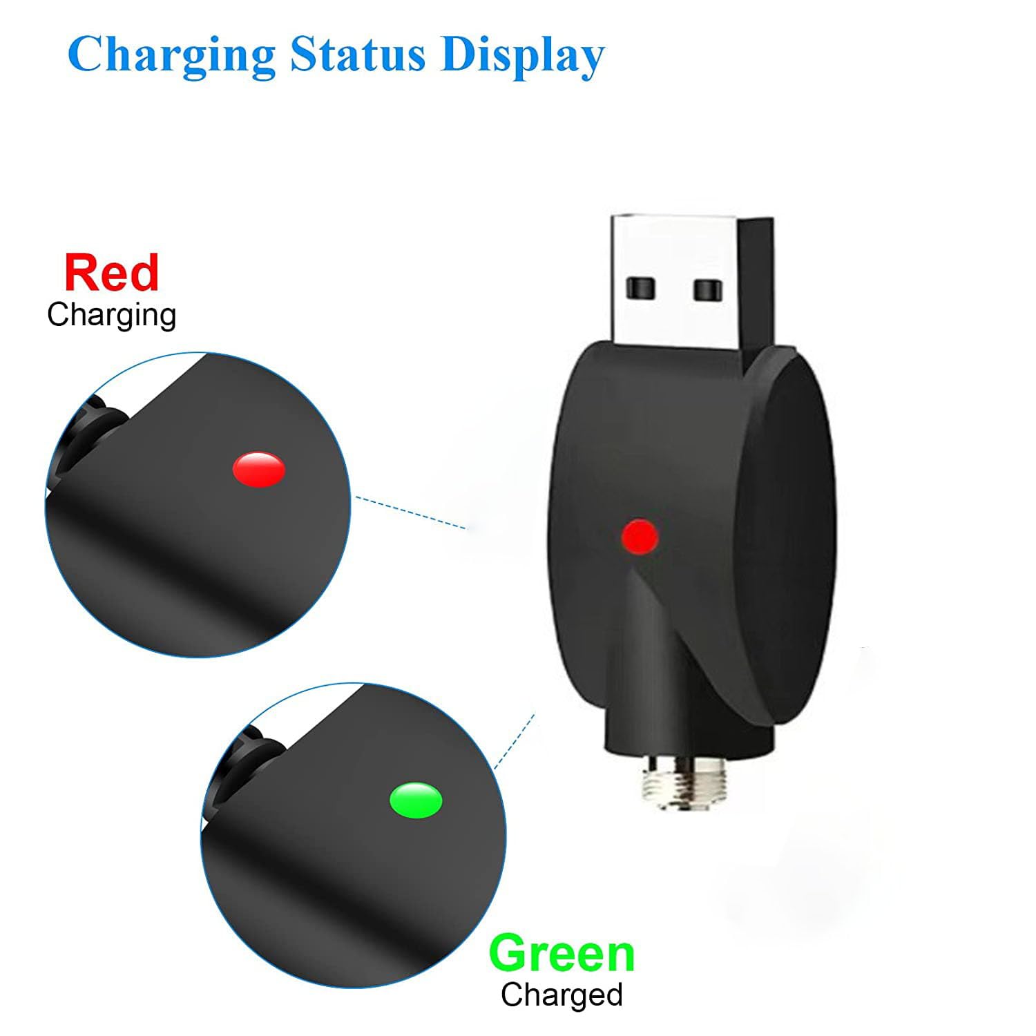 Smart USB Charger Adapter with LED Indicator - Fast Charging, Overcharge Protection - Perfect for Travel, Home & Office Use (2 Pack)