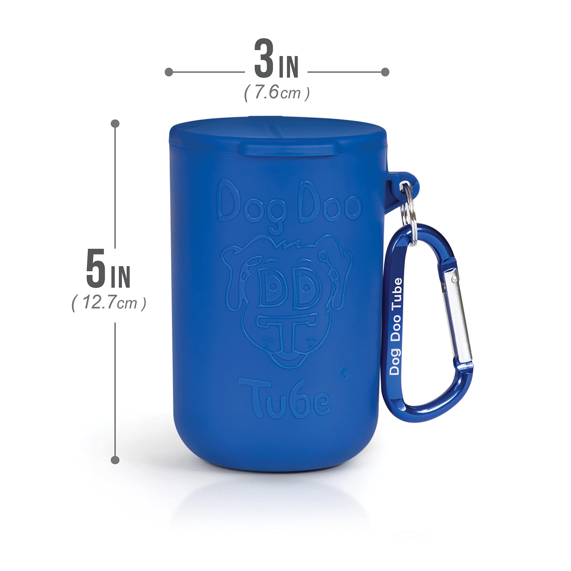 **Eco-Friendly Reusable Dog Waste Bag Holder - Odor & Germ Proof Dog Poop Tube Dispenser for Clean Walks (Blue) - Perfect for Park Visits, Hiking & Daily Dog Walks**