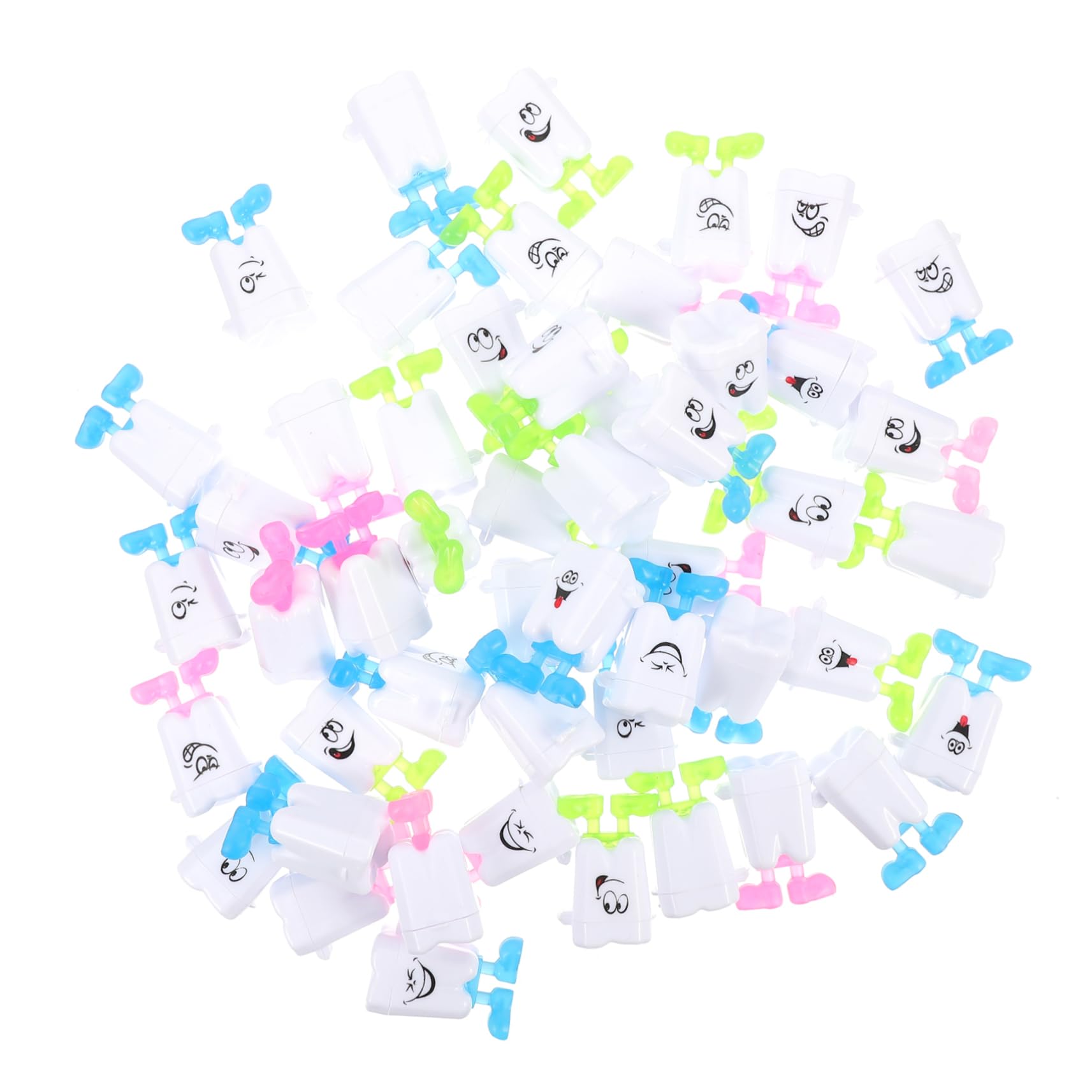 CIMAXIC 200 Pcs Plastic Tooth Storage Box - White Dental Organizer Case for Dentures, Braces & Toothbrush Heads | Perfect for Travel, Home & Dental Office Use