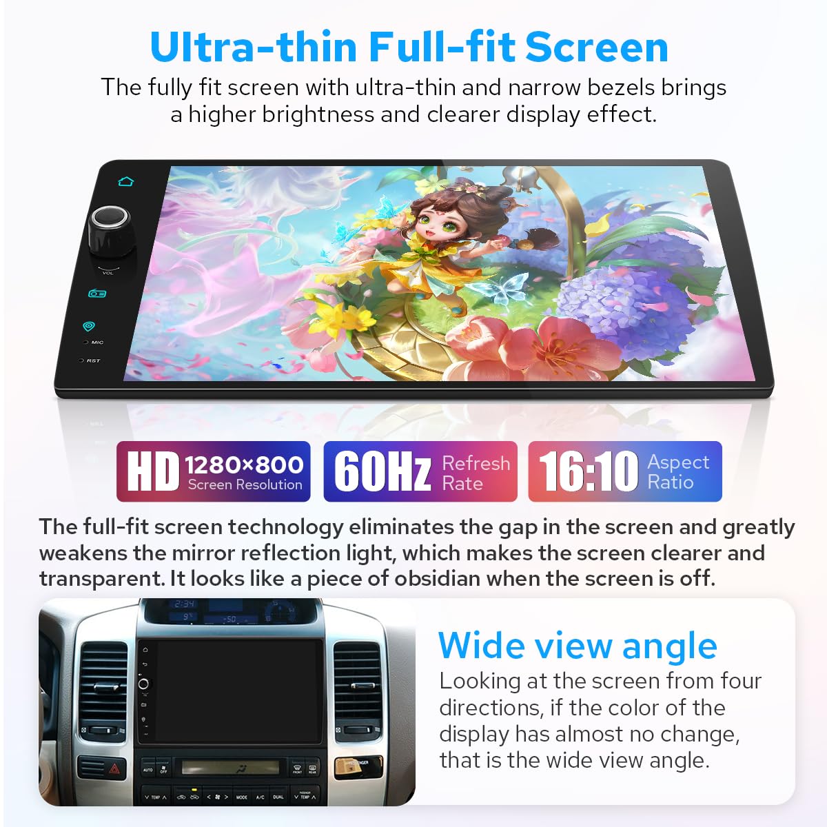 JOYING 9 Inch Android 12 Car Stereo for Toyota Land Cruiser Prado Lexus GX470 2004-2009 | Touchscreen Head Unit with Apple CarPlay & Android Auto | Supports Factory Steering Wheel Controls (JY-TZ158N4) | Perfect for Upgrading Your Car's Infotainment System