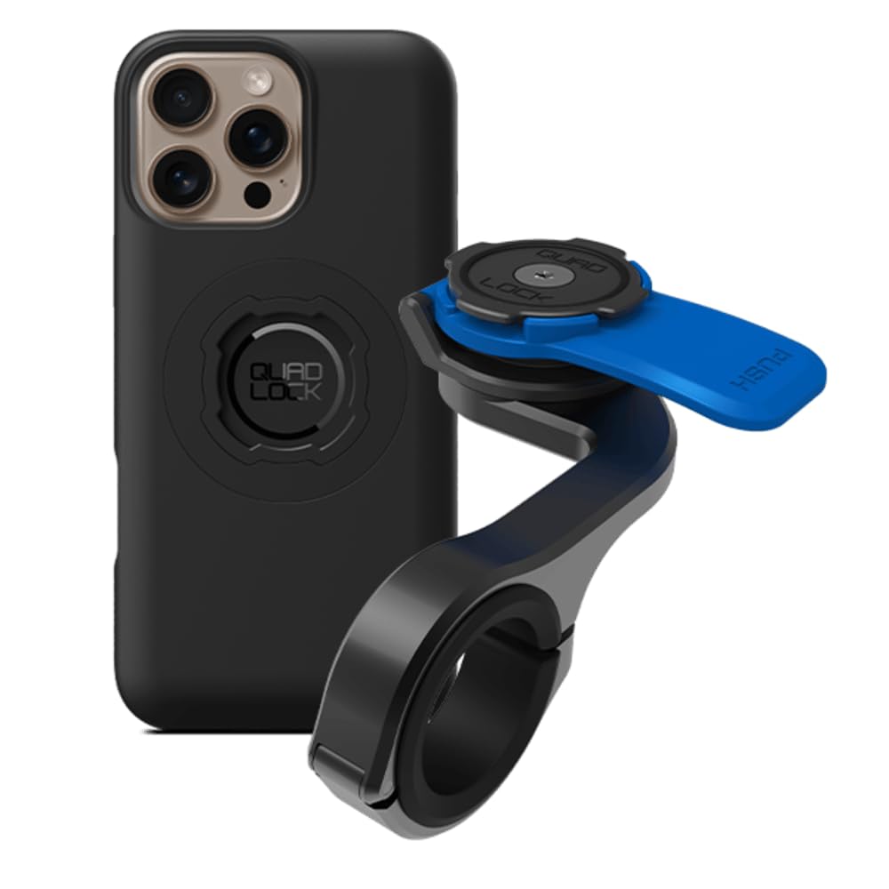 Quad Lock Out Front PRO Bike Phone Mount Kit with MAG Case for iPhone 16 Pro Max - Secure Cycling Phone Holder for Road Bikes, Mountain Bikes & Commuting