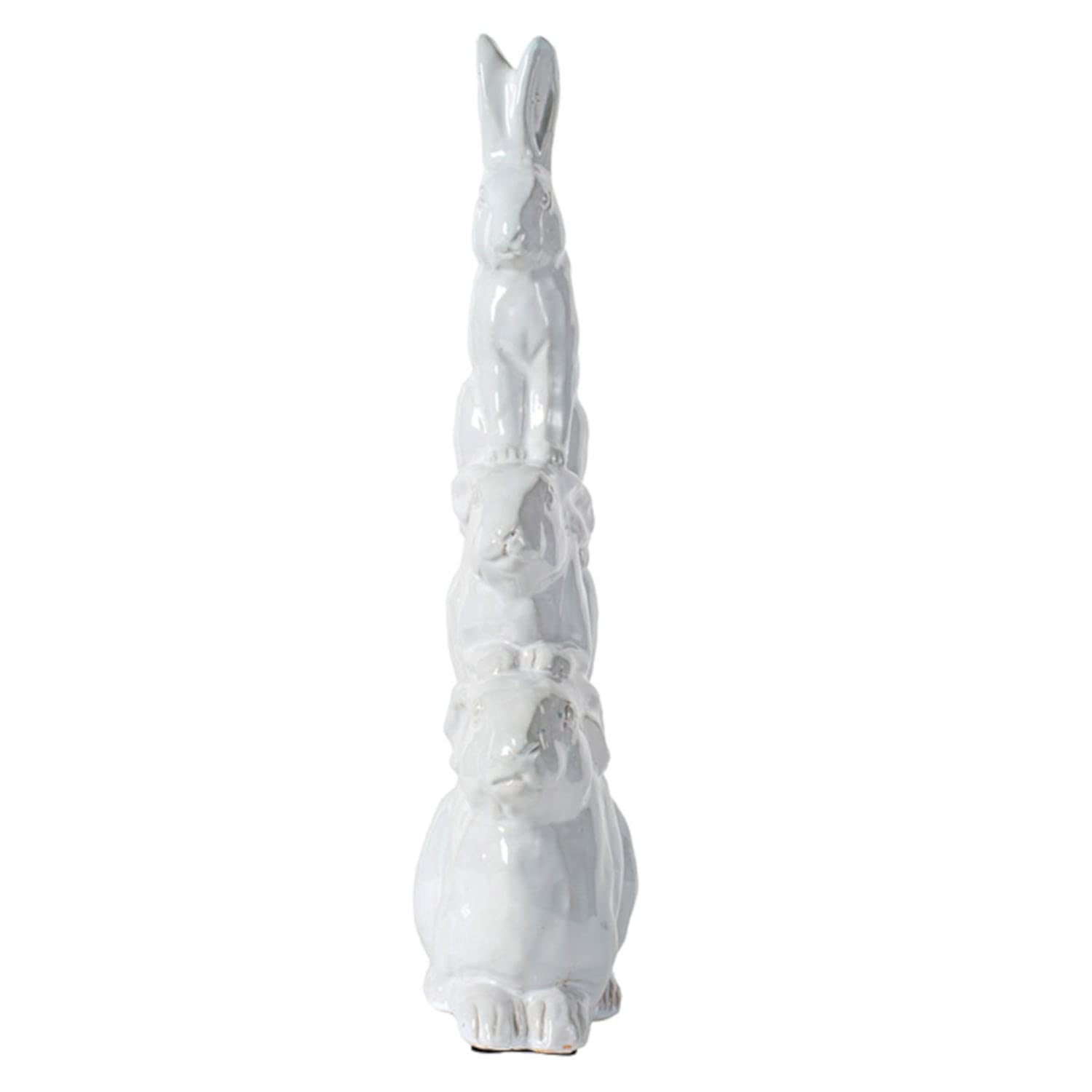 A&B Home White Rabbit Statue - Elegant Home Decor for Easter, Spring & Garden - Perfect for Tabletop, Shelf & Outdoor Display