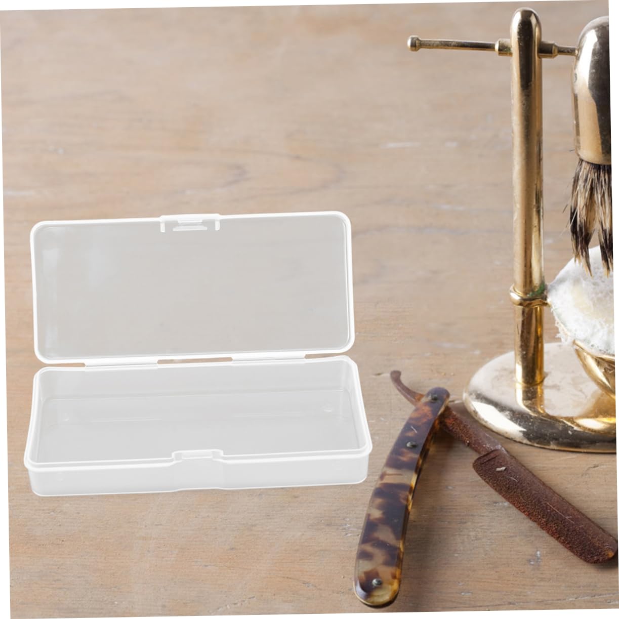 **5-Piece Plastic Fishing Tackle Box with Secure Lid - Blade Holder & Office Supply Storage Container - Ideal for Fishing Gear, Craft Supplies & Stationery Organization**