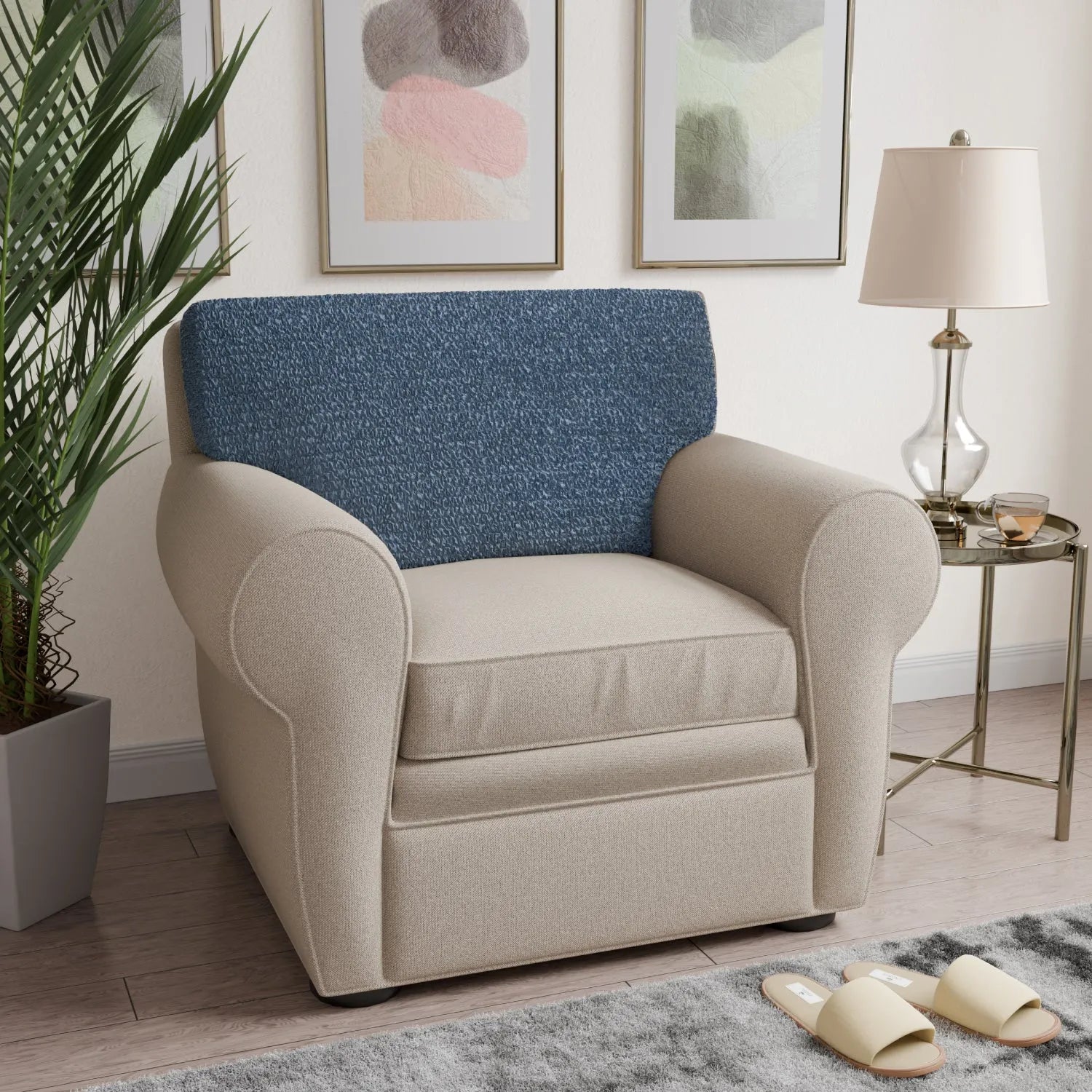 Premium Seat Cushion Cover - Mille Righe Collection | Comfortable & Stylish Home Decor for Sofa, Chair, Office & Car | Washable & Durable Fabric
