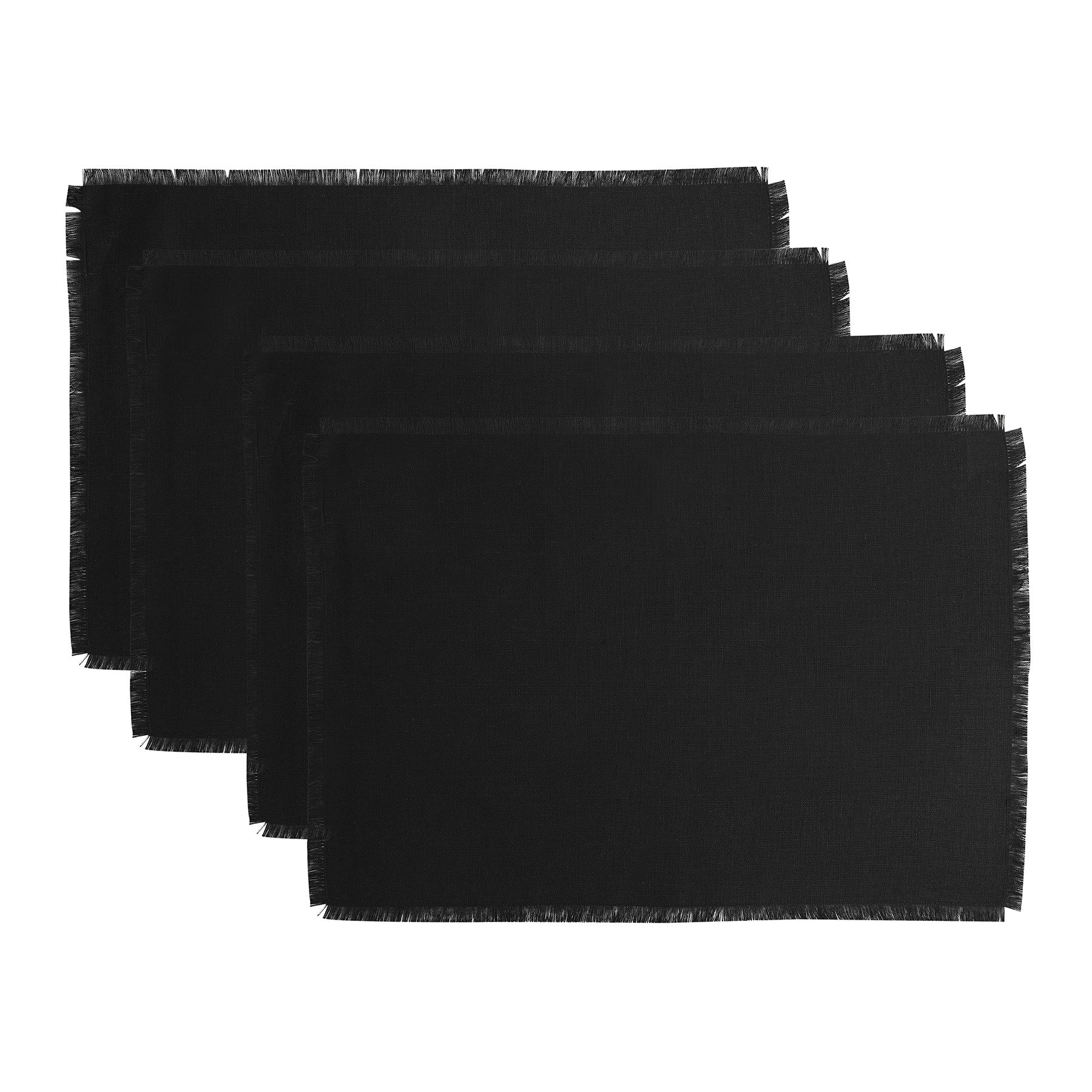 Stylish Fringe Placemats Set of 4 - Boho Chic Table Decor for Dining Room, Kitchen, or Outdoor Entertaining - Waterproof & Washable