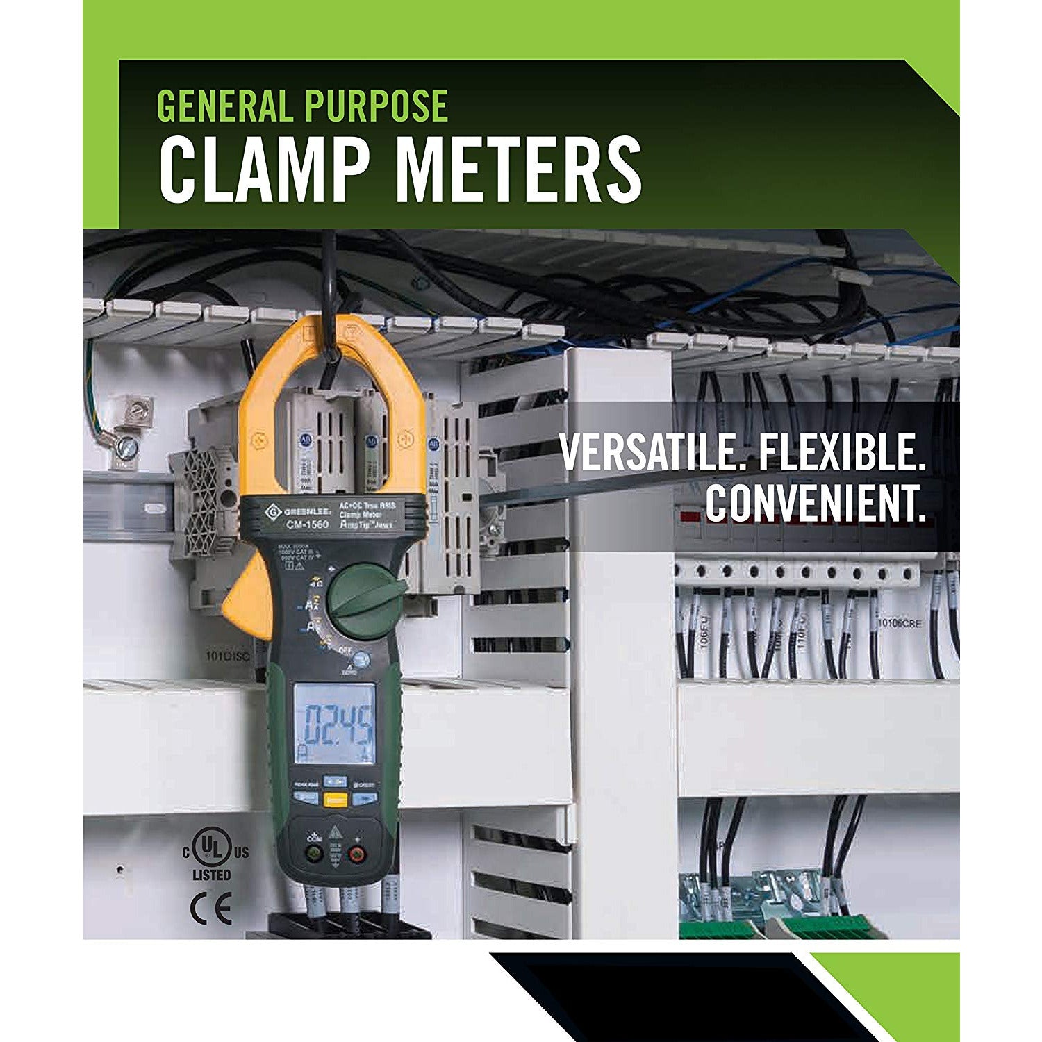 Greenlee CM 660 600 Amp AC Clamp Meter - Digital Multimeter for Electrical Testing, HVAC & Industrial Use