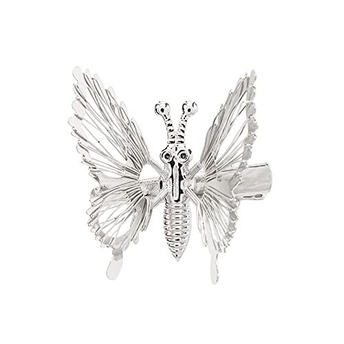 Silver Metal Butterfly Hair Clips for Women - Thin Hair Hairpins, Wild Bangs Flat Clips, Elegant Headdress Accessories - Perfect for Weddings, Parties & Everyday Styling