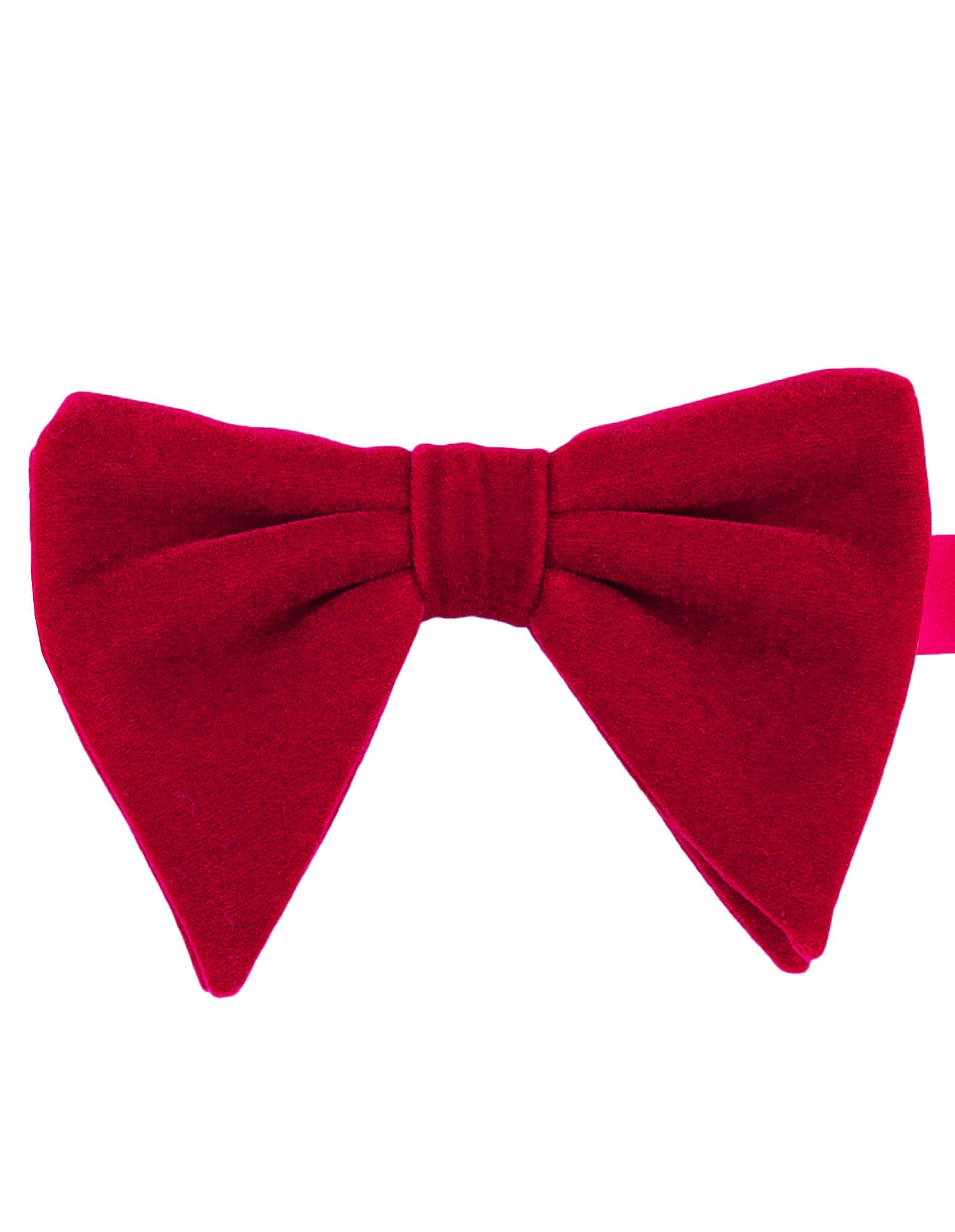 DÉCLIC Fluffy Velvet Bow Tie for Men & Women - Soft & Stylish Red Bowtie for Weddings, Parties & Formal Events