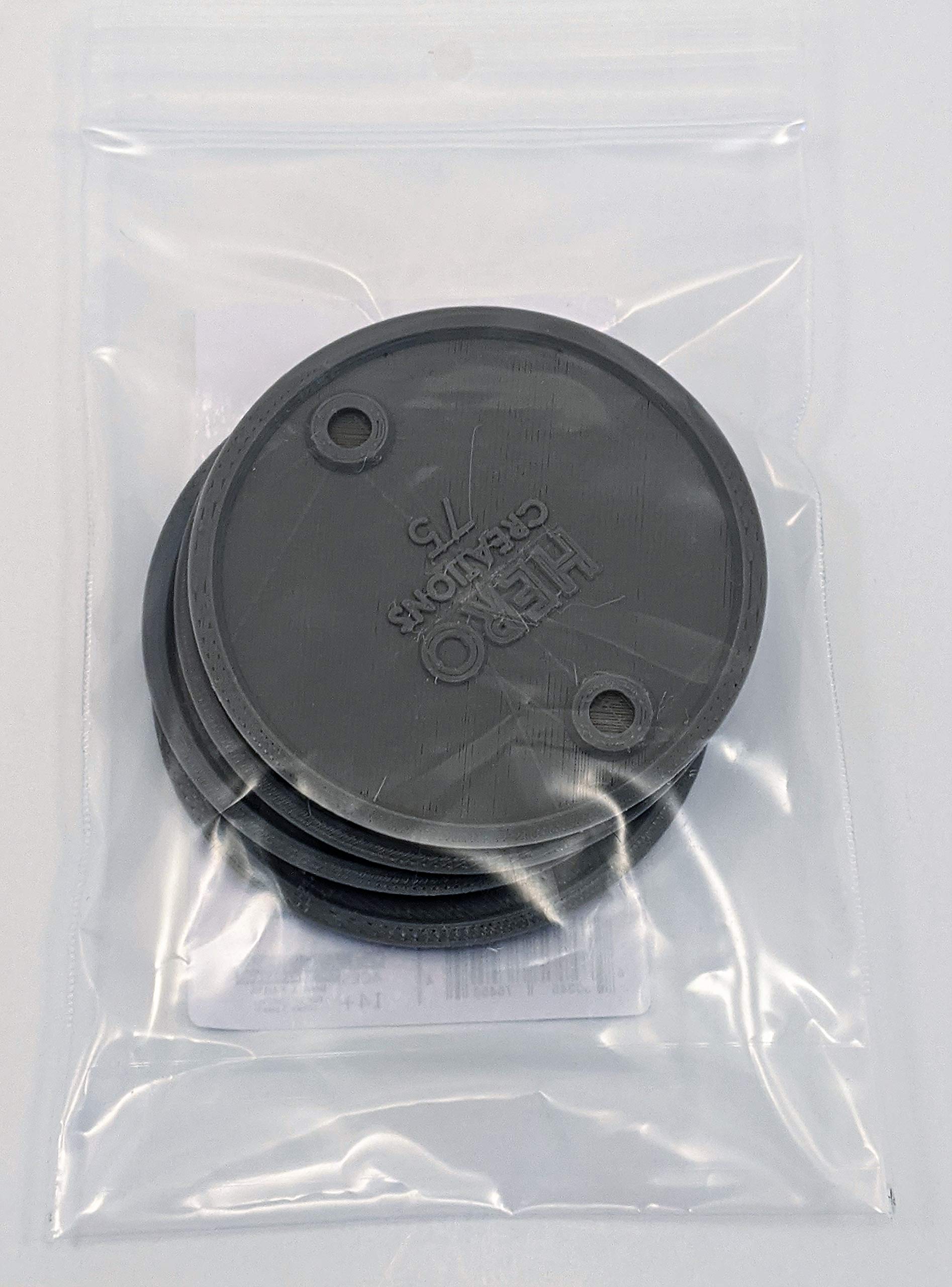 75mm Miniature Plastic Gray Bases - 4 Pack (3 Inch) - Large Circular RPG & Tabletop Wargame Bases for D&D, Warhammer & Mini Figurines - Perfect for Battle Maps, Terrain Building & Game Displays