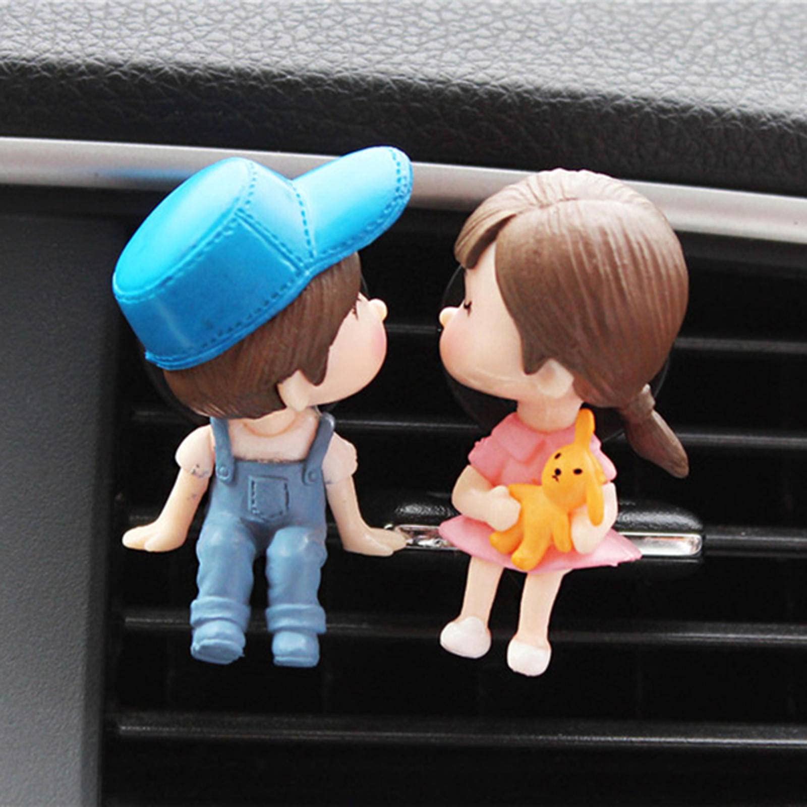 NC Lovely Couple Car Air Vent Freshener Clip - Aromatherapy Diffuser & AC Decor for Cars - Perfect for Road Trips & Daily Commutes