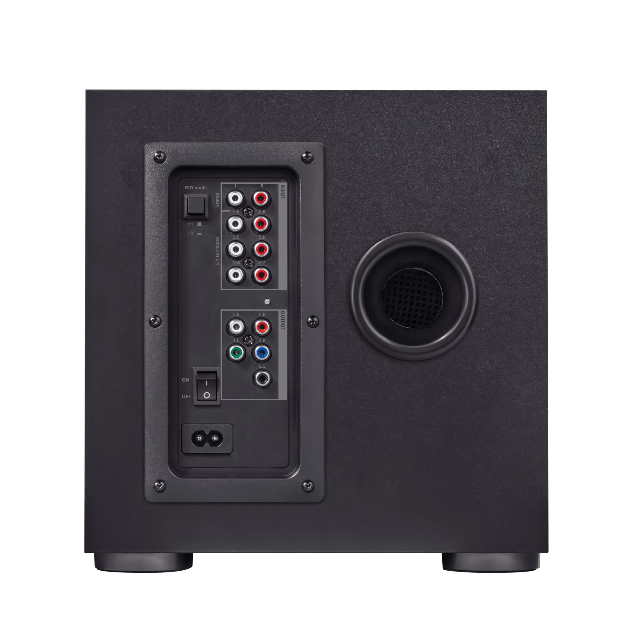 Trust Gaming GXT 658 Tytan 5.1 Surround Sound PC Speaker System with Subwoofer & LED Lighting - 180W (90W RMS) Black - Perfect for Gaming, Movies, Music on PC, Laptop, Console & TV