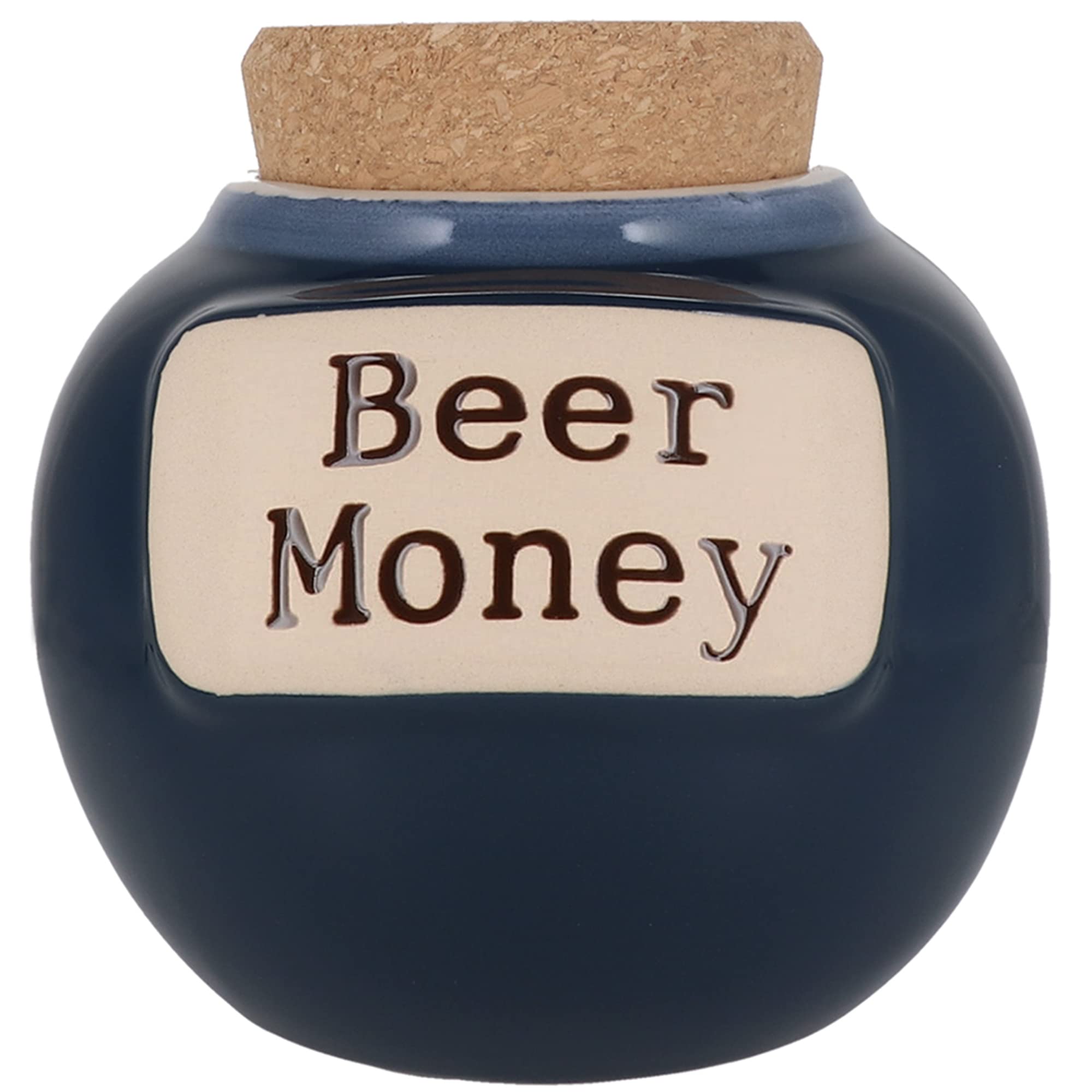 Blue Ceramic Piggy Bank for Adults - Money Saving Jar for Cash & Coin Storage | Funny Gift for Men, Women, Dad & Mom | Unique Home Decor & Housewarming Present | Perfect for Savings Goals, Birthday Gifts & Office Desk Decor