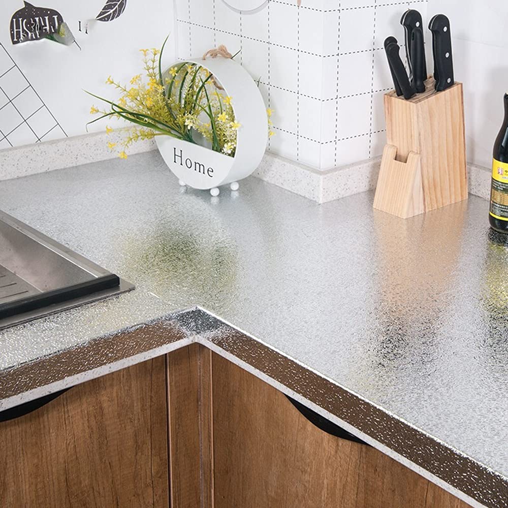 Peel & Stick Kitchen Backsplash - Oil Proof Vinyl Stickers for Countertops & Cabinets - Easy DIY Home Upgrade