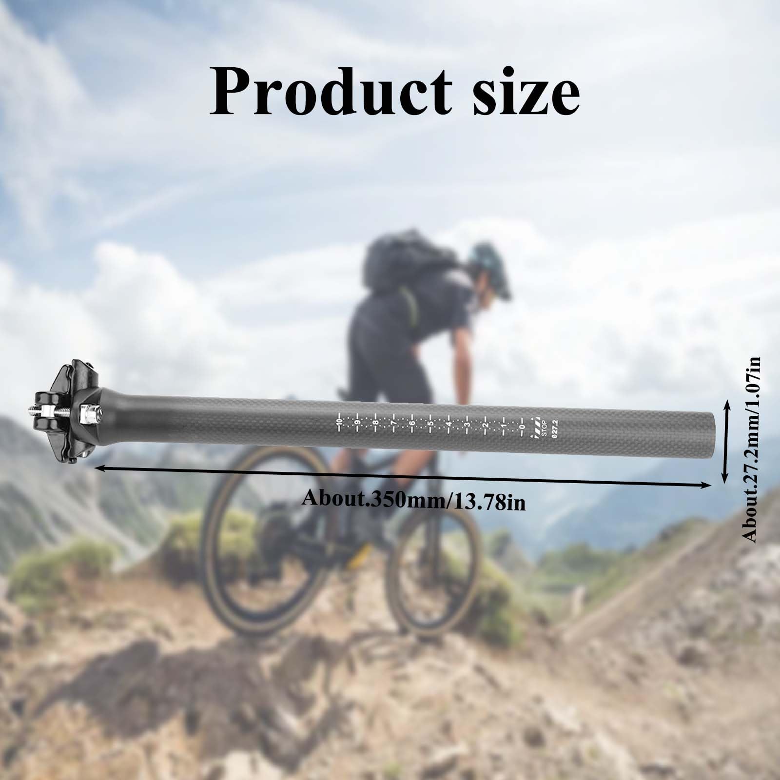 Lightweight Carbon Fiber Bike Seatpost - Shockproof Saddle Post for Road & Mountain Bikes | Perfect for Cycling, Commuting & Outdoor Adventures
