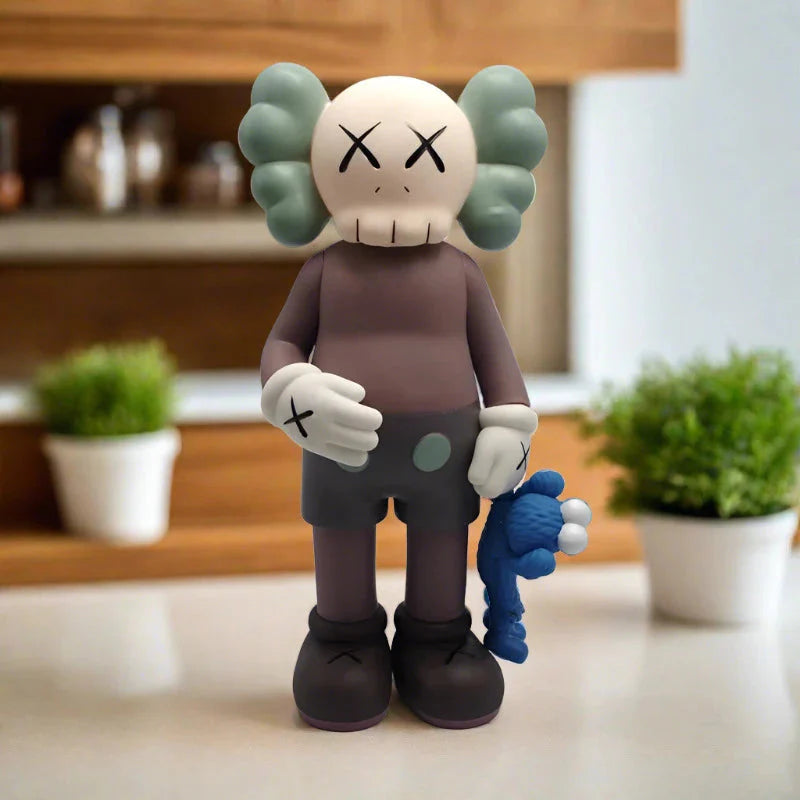 Mini KAWS Gone Maroon Statue Sculpture 36cm - Limited Edition Art Collectible for Home Decor, Office Display & Gift Giving