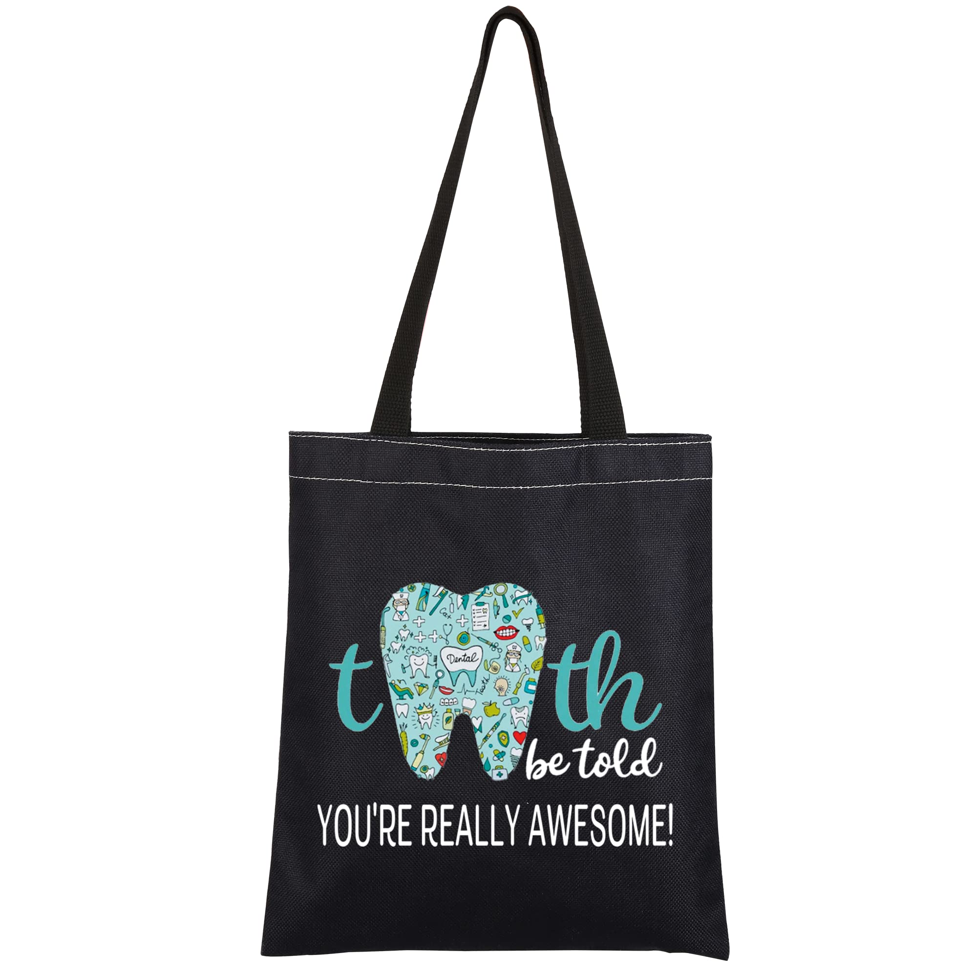 Dental Hygienist Gift Set - CMNIM Makeup Bag for Dentists & Dental Assistants - Perfect Graduation Gift - Tooth Be Told You're Really Awesome - Ideal for Dental Office, Travel & Professional Use